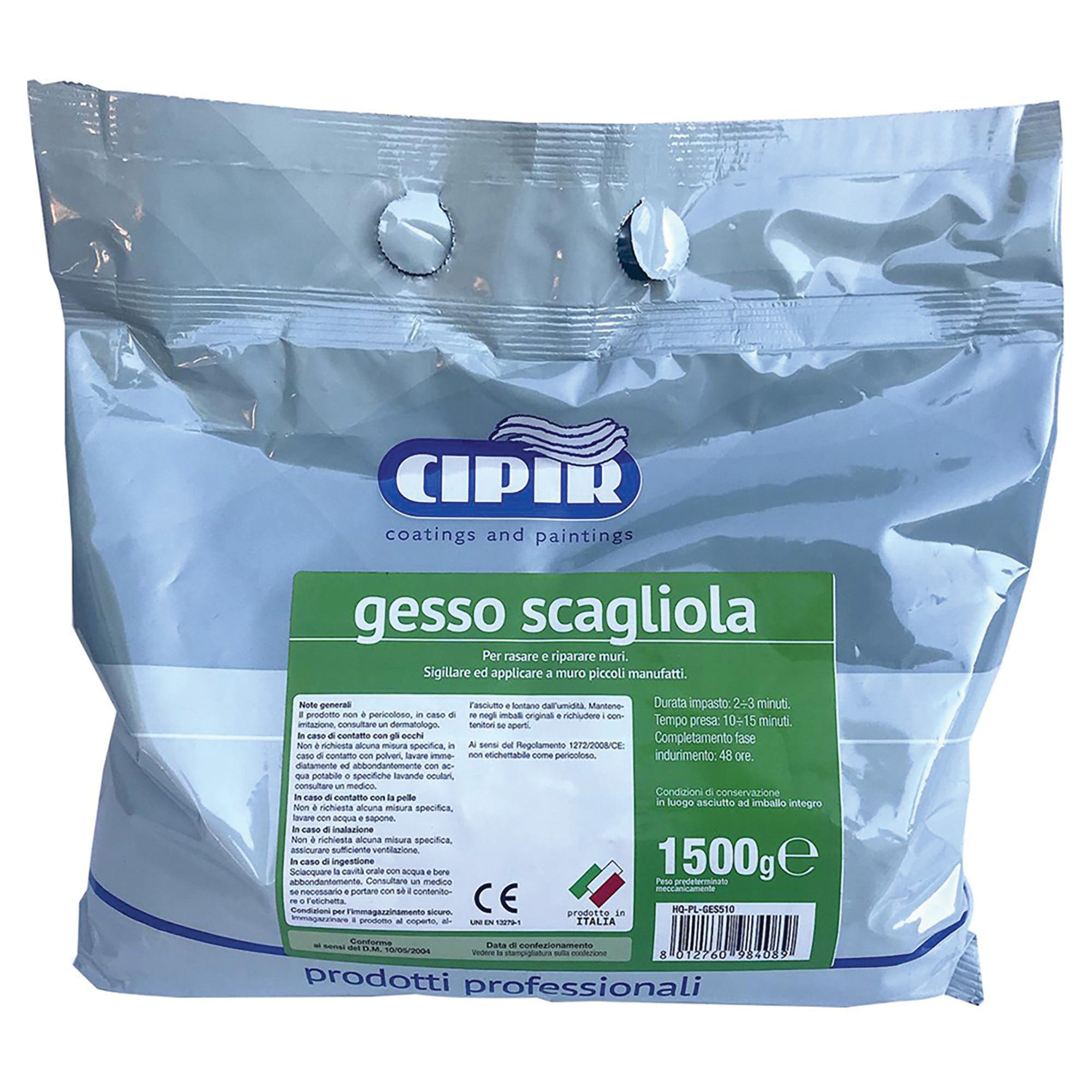 Polvere Di Gesso Fine Plus 1kg - Per Calchi, Stampo E Scultura (Gesso Di Parigi)