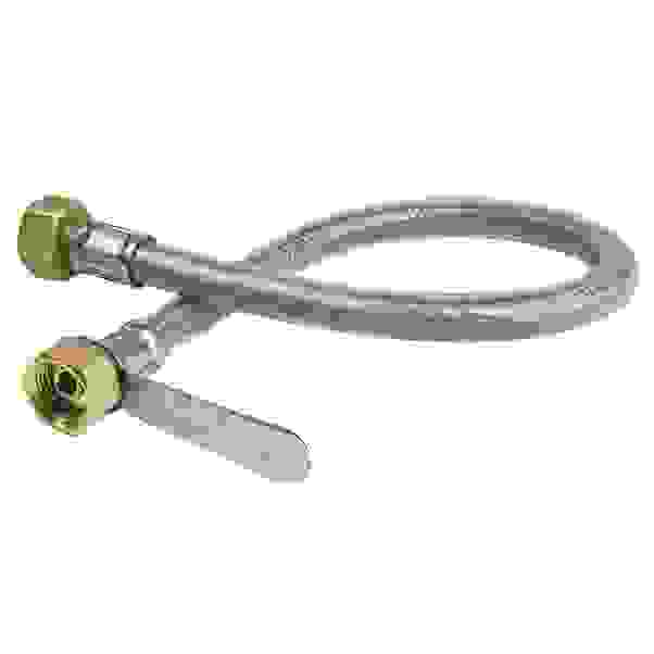 Tubo Flessibile Estensibile 10/20 Cm Acciaio Rivestito Giallo Per Gas 3 X 34 Mf