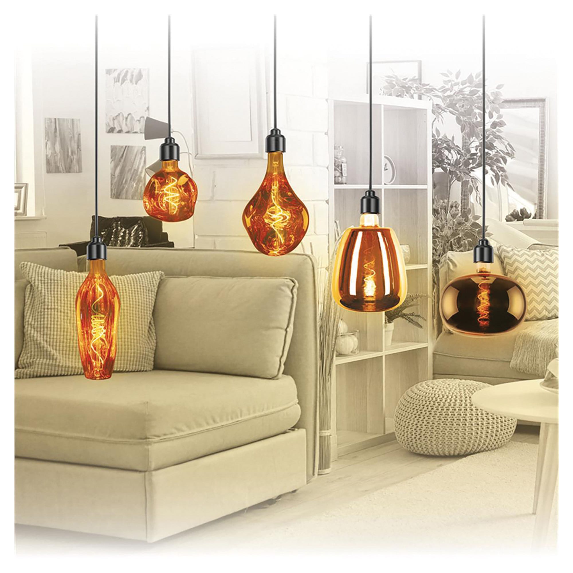 Lampadina LED Mini Globo E27 4W 400 Lumen - Vetro, Luce Calda 3000K, 360°, 230V, Stile Vintage