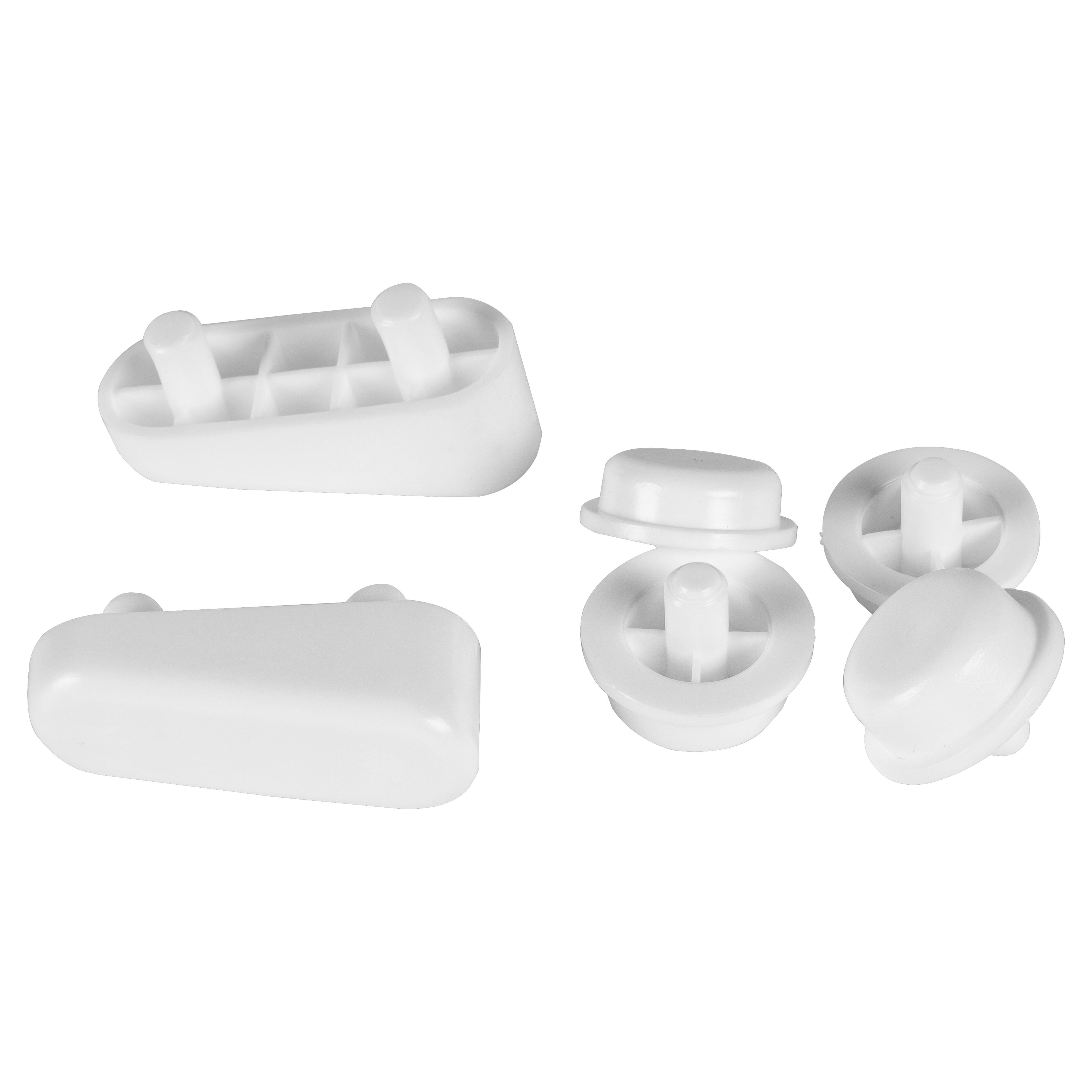 Whitecap Maniglia A T In Nylon Con Bloccaggio Per Armadi E Portelli Marini - Diametro 7,6 Cm - Colore Bianco - 2