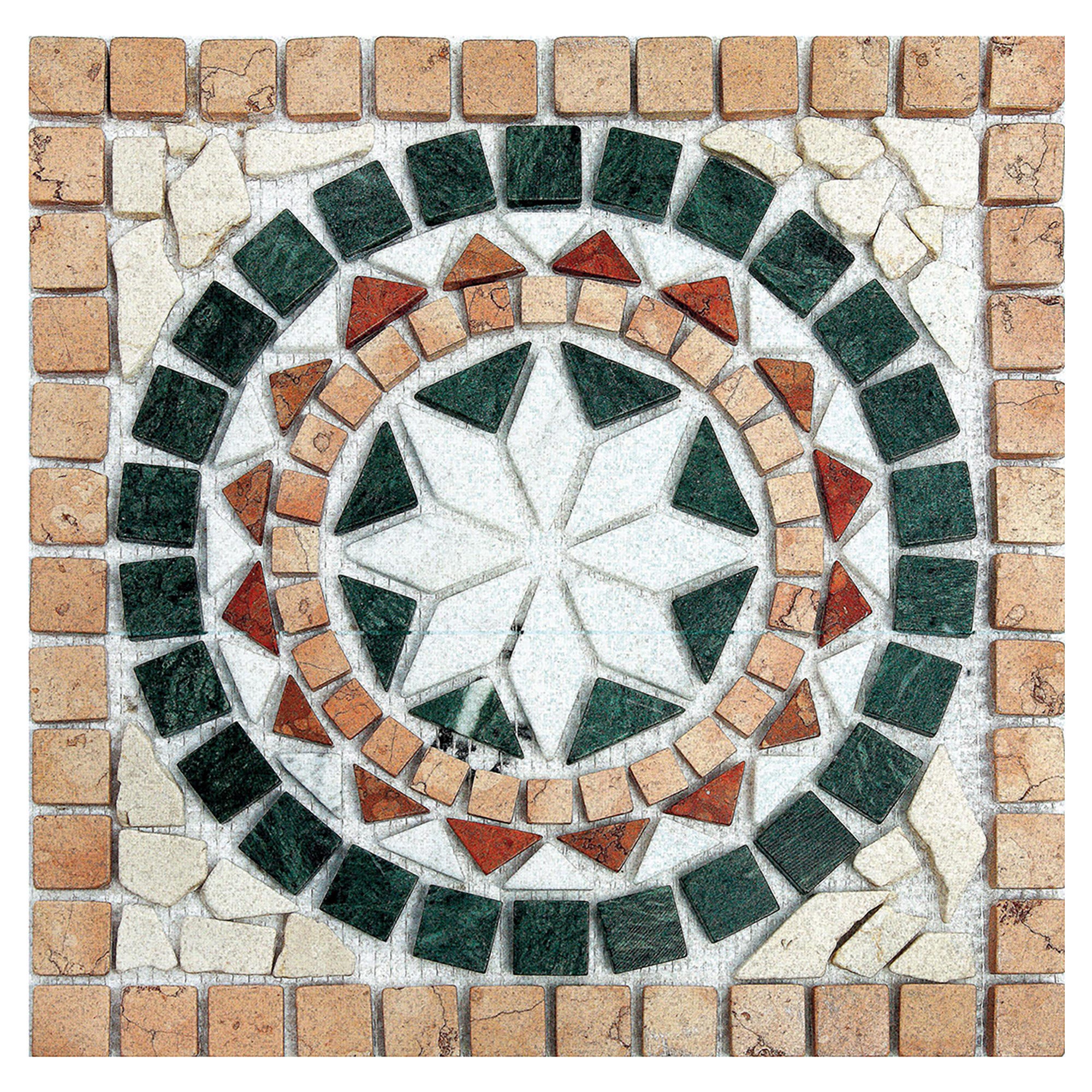 Rosone In Marmo Praga 66x66 Cm - Mosaico Per Pavimenti E Rivestimenti, Interni Ed Esterni - Foto 7