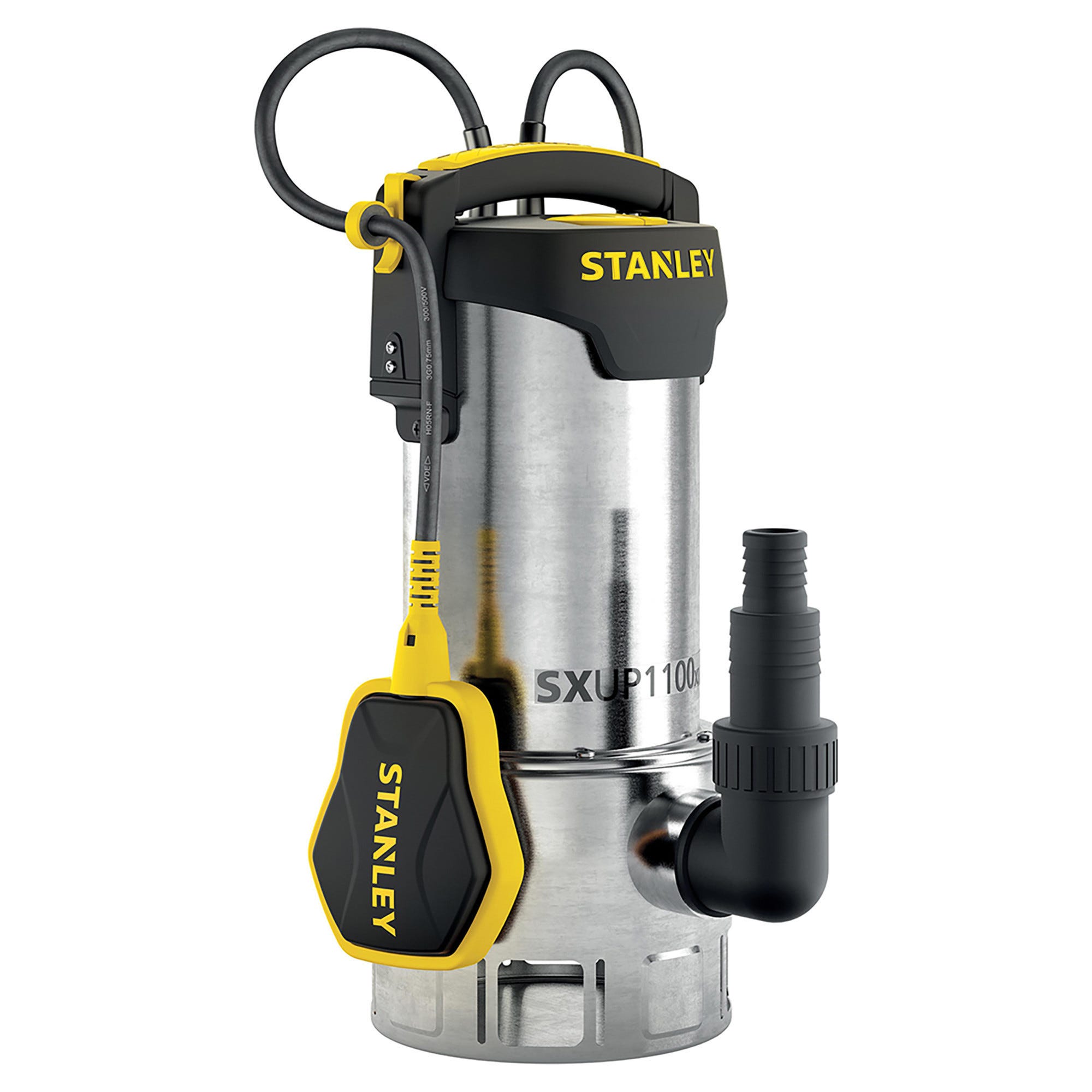 POMPA SOMMERSA 1100 W STANLEY ACQUE SPORCHE PREVALENZA MAX 10,5 m ...