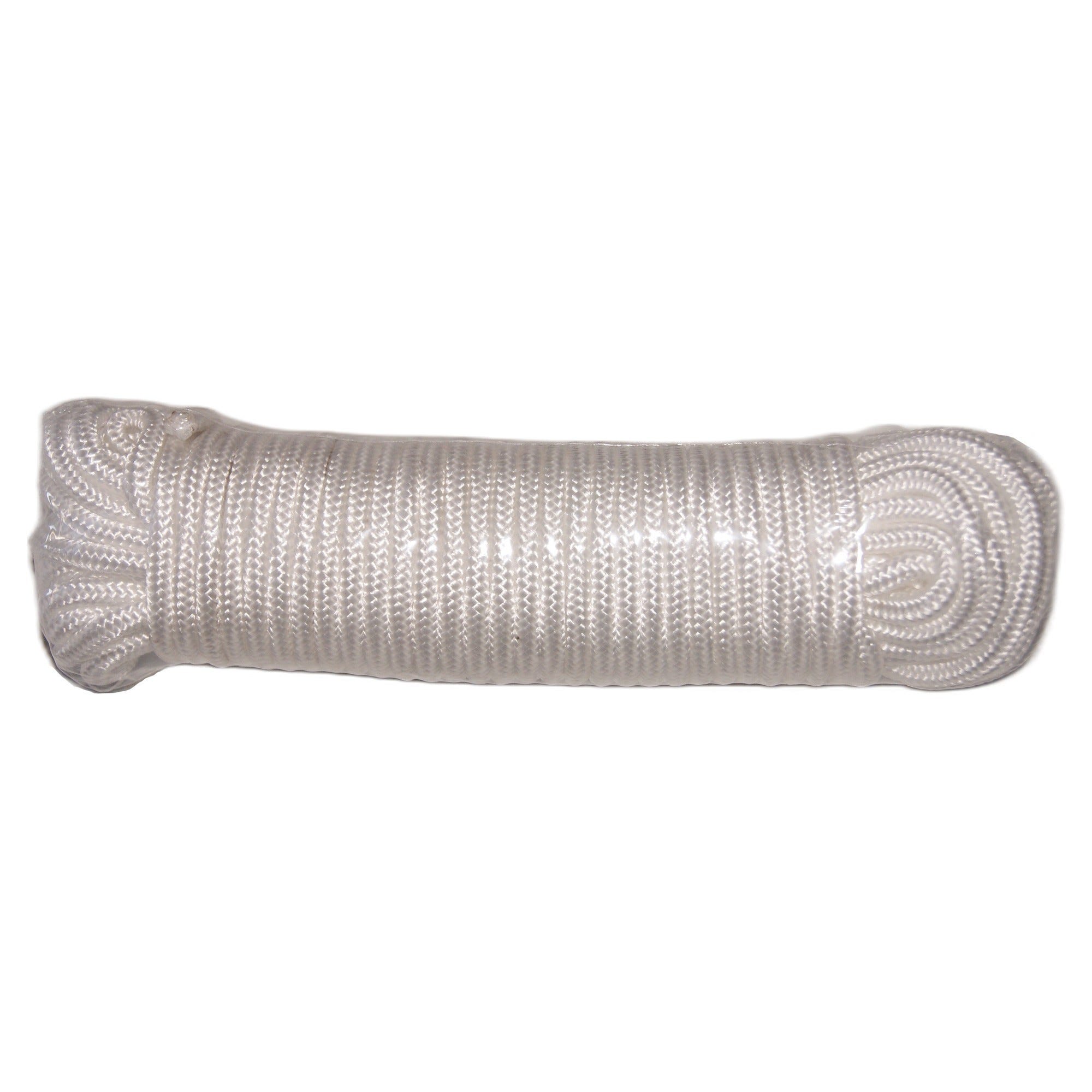 Treccia In Poliestere Bianca - Diametro 4 Mm, Lunghezza 500 Mt, Carico 105 Kg, Per Legature E Fai-Da-Te