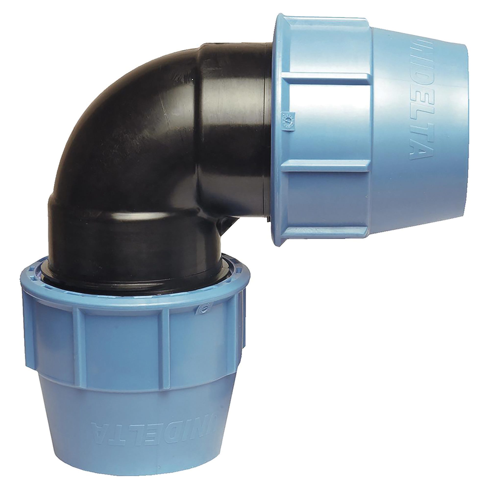 Raccordo A Compressione Per Tubi PE Gomito 90° 40 X 40 Mm - Foto 3