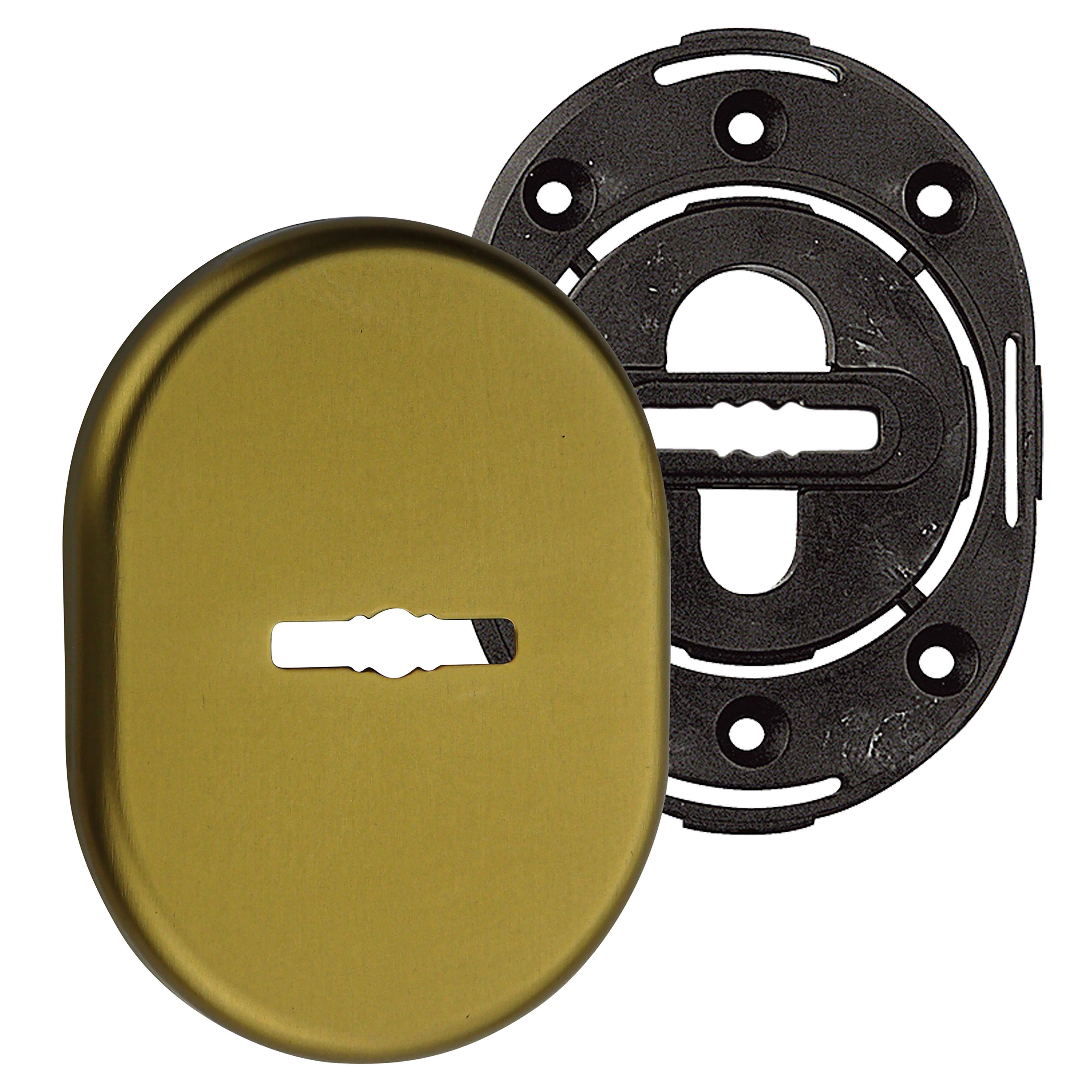 Mostrina Porta Blindata In Alluminio Oro Lucido - Foro Doppia Mappa, Universale, Antigraffio - Foto 2