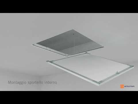 Botola Ispezione In Cartongesso E Alluminio - Misura 100x100 Mm, Sistema Push-pull, Per Pareti E Soffitti