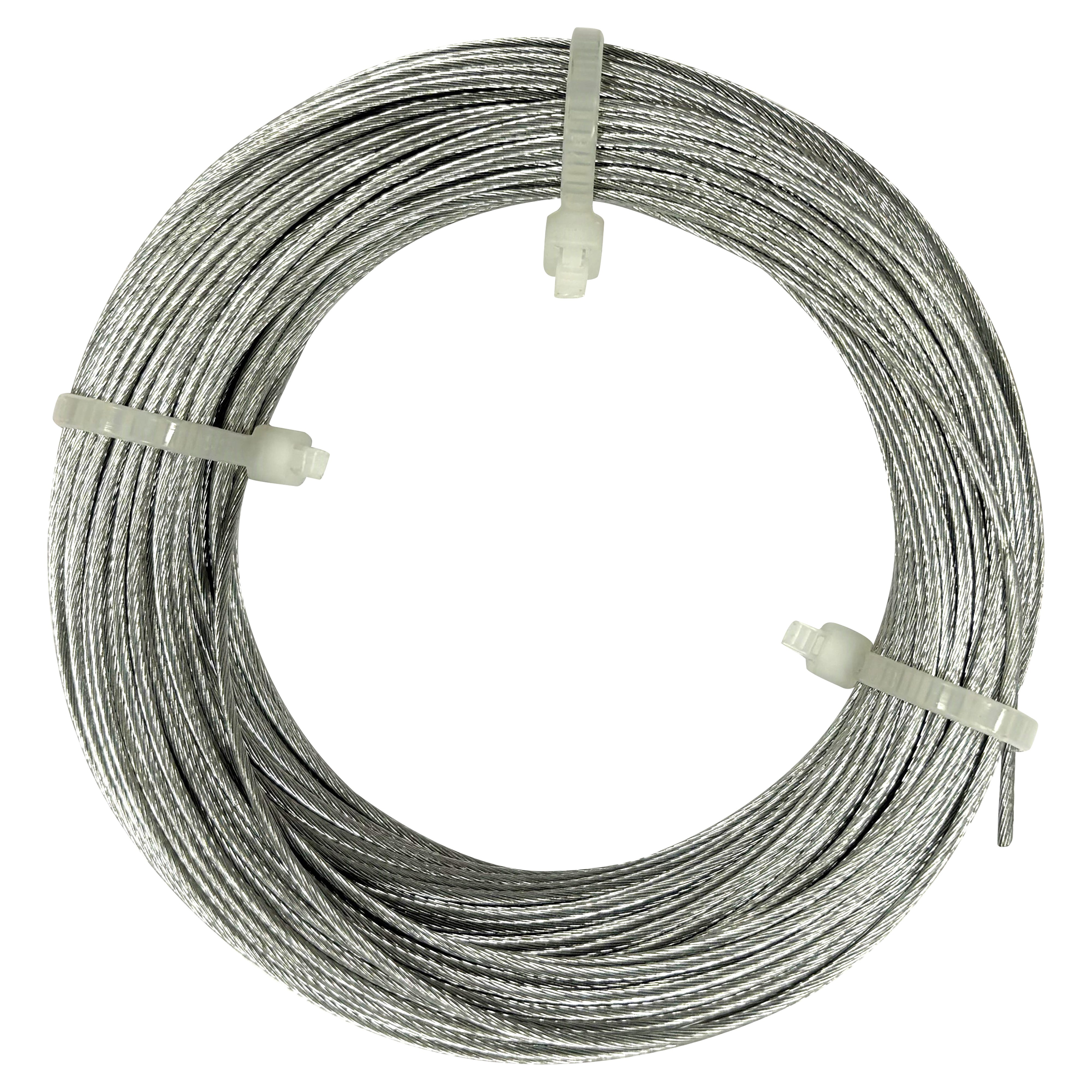 Cavo D'Acciaio Zincato MT | Fune Da 3-5 Mm X 25 Metri | Cordina Per Uso Generico