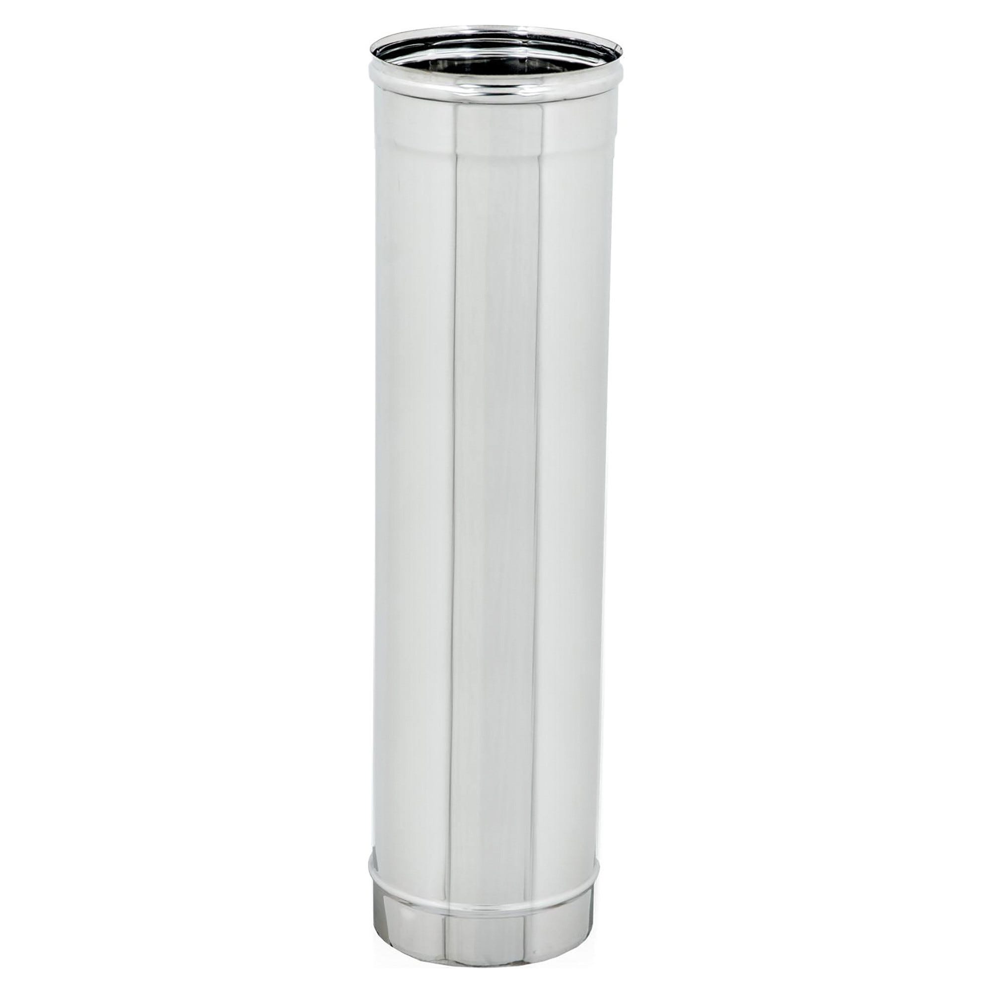 Lanzzas, tubo di prolunga per canna fumaria, 1000 mm, diametro 150 mm, colore nero