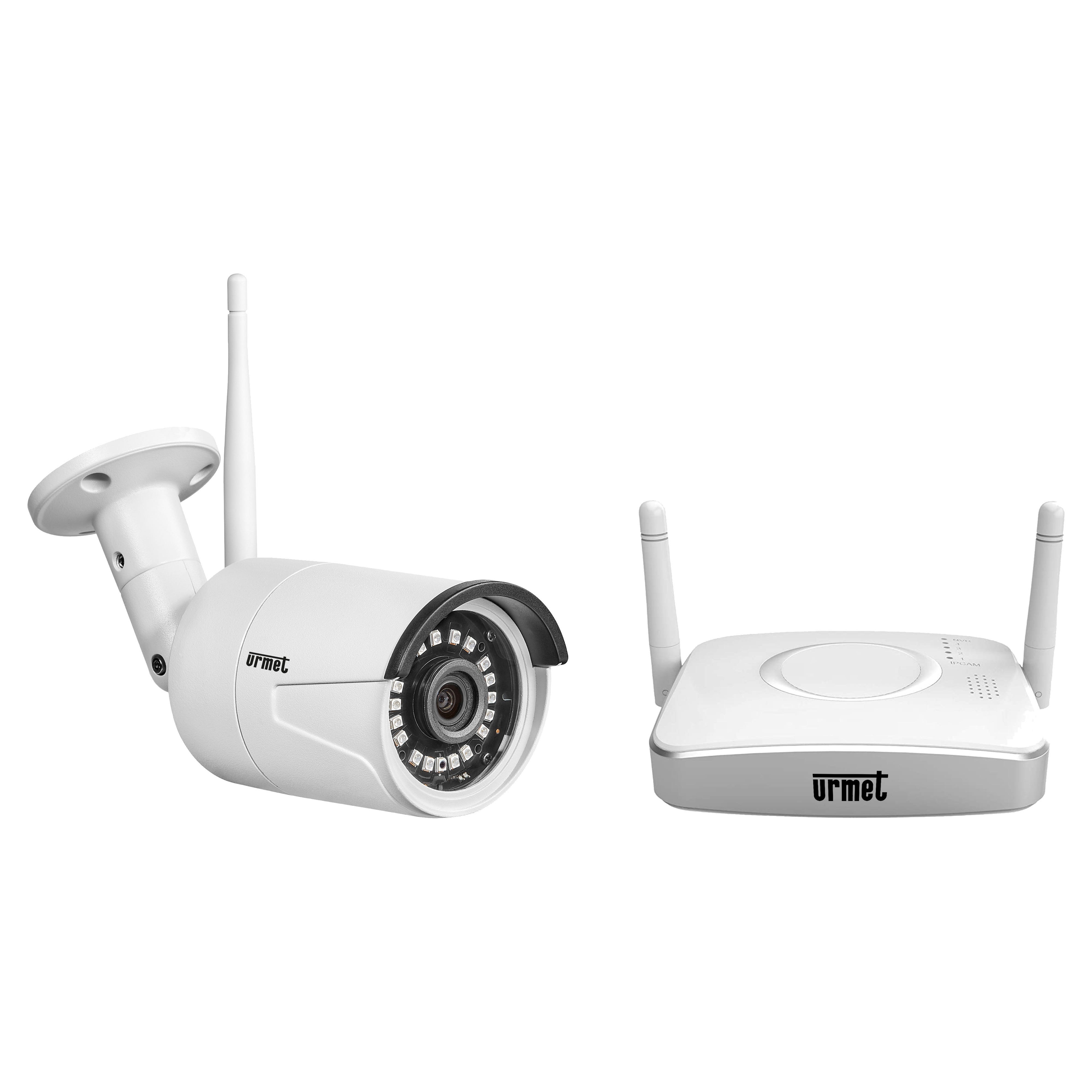 KIT TVCC URMET NVR WIRELESS 5 Mpx 4 CANALI CON TELECAMERA 3,6mm 3 Mpx