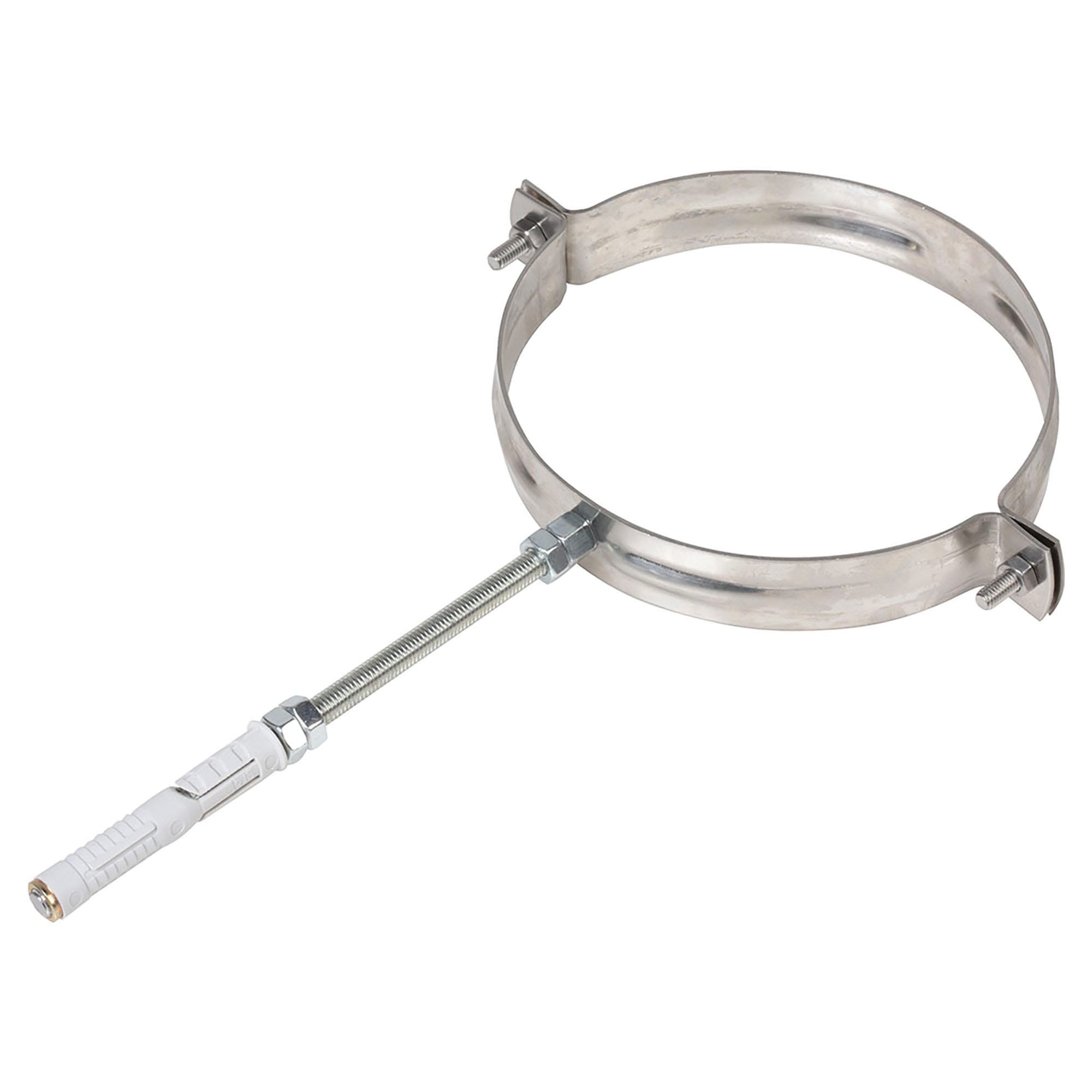 COLLARE TUBO CANNE FUMARIE INOX 130 Mm 28x1,5 Cm BARRA FILETTATA - Foto 7