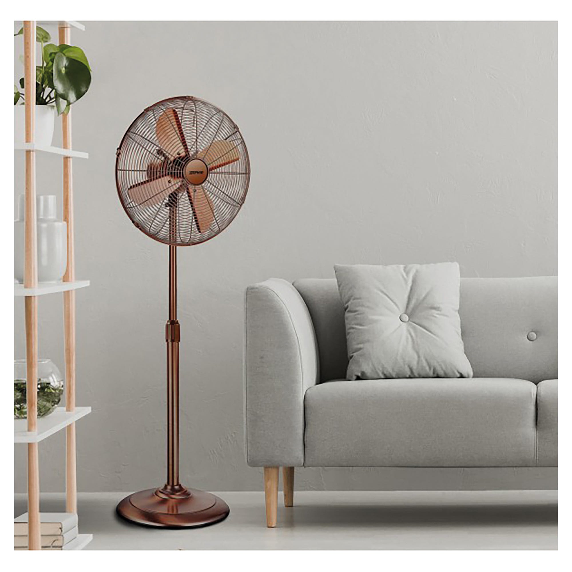Ventilatore A Piantana Zephir - Oscillante, 3 Velocità, Pale 40 Cm, Colore Bronzo, Regolabile In Altezza - Foto 13