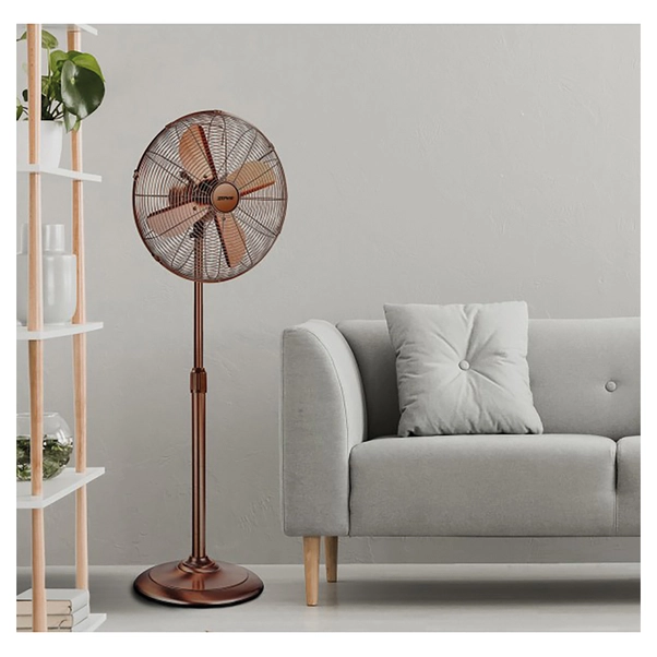 Ventilatore A Piantana Zephir - Oscillante, 3 Velocità, Pale 40 Cm, Colore Bronzo, Regolabile In Altezza - Foto 13
