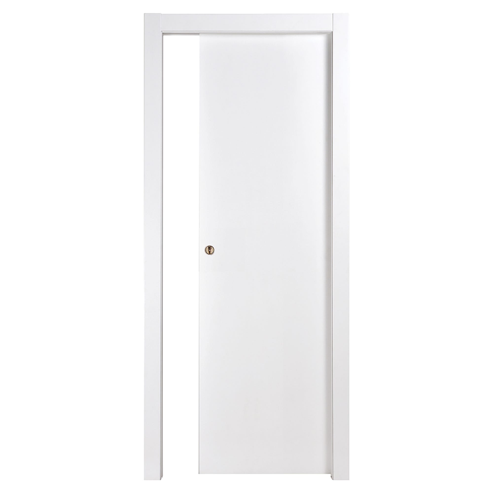 Porta Scorrevole Interna In Legno Massello E Vetro – Moderna Con Kit Hardware Incluso