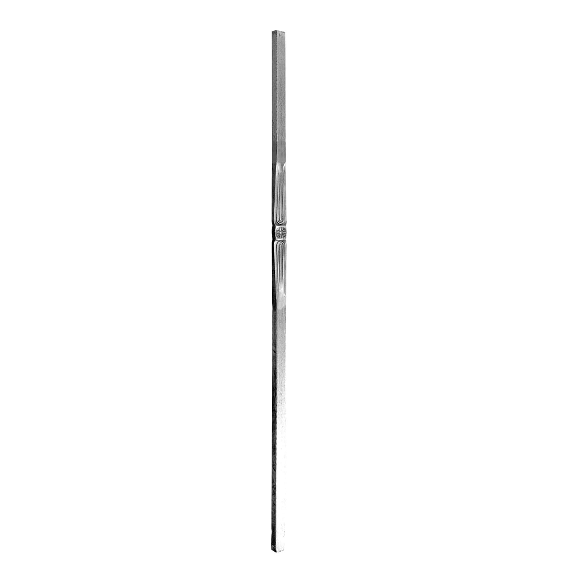 CAPOSALDO CON SCHIACCIATA E FIORE 25x25x1200 mm PER CANCELLI E RECINZIONI