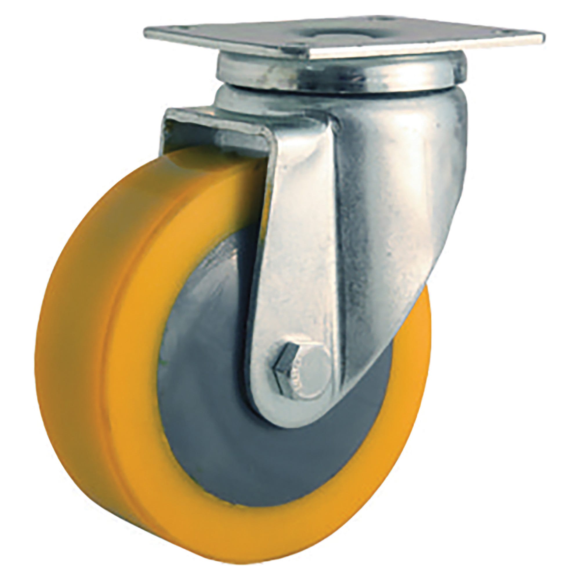 Set 8 Ruote Girevoli In Plastica 2,5 Cm Con Piastra Rettangolare - Fisse E Orientabili, Carico Max 10kg/ruota, Con Viti