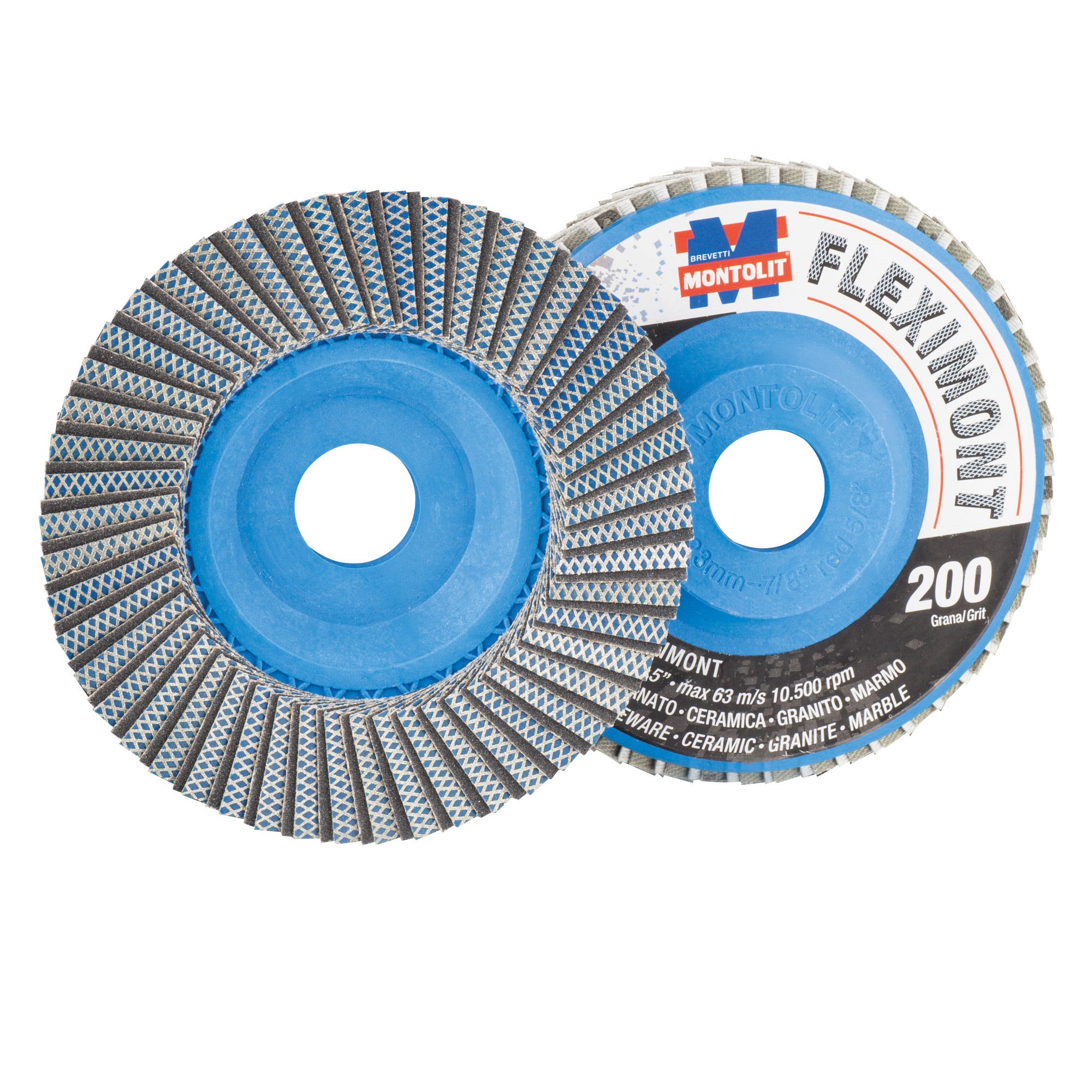 DISCO ABRASIVO LAMELLARE MONTOLIT Ø115mm DIAMANTATO GRANA 200 PER GRESS