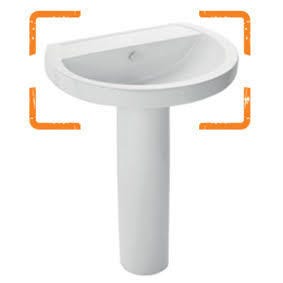 Mobile bagno sospeso da 60 cm 2 cassetti rovere alaska 305180C con colonna 305471C