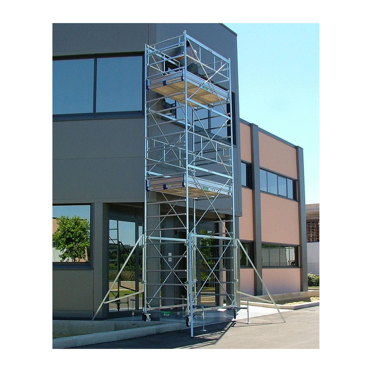 Ponteggio Super Trio In Acciaio Zincato - Piano 60x110cm, Altezza Max 185cm, Portata 120kg