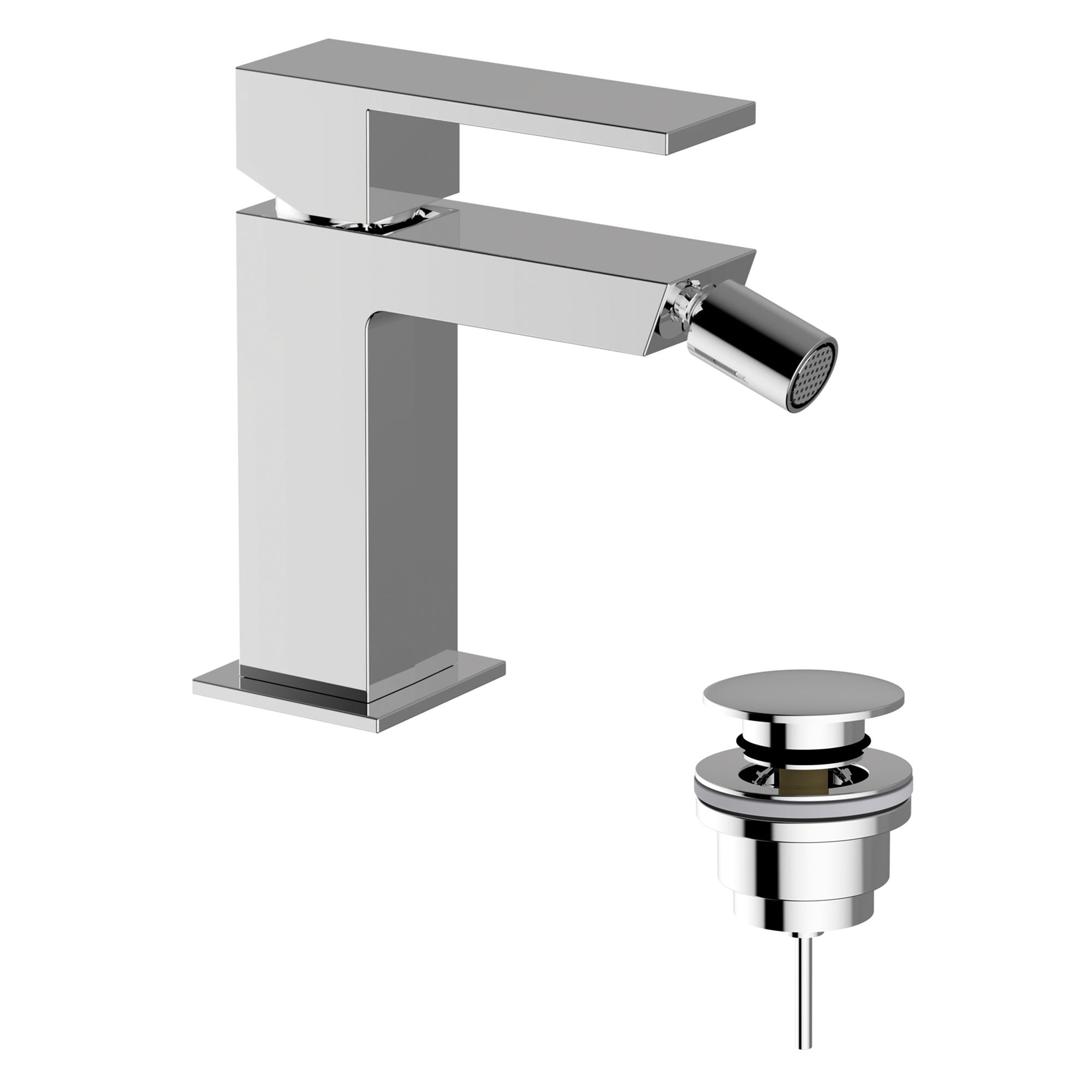 ANMECS Miscelatore Monocomando Per Bidet AN89599 - In Ottone Cromato Lucido, Con Beccuccio Orientabile