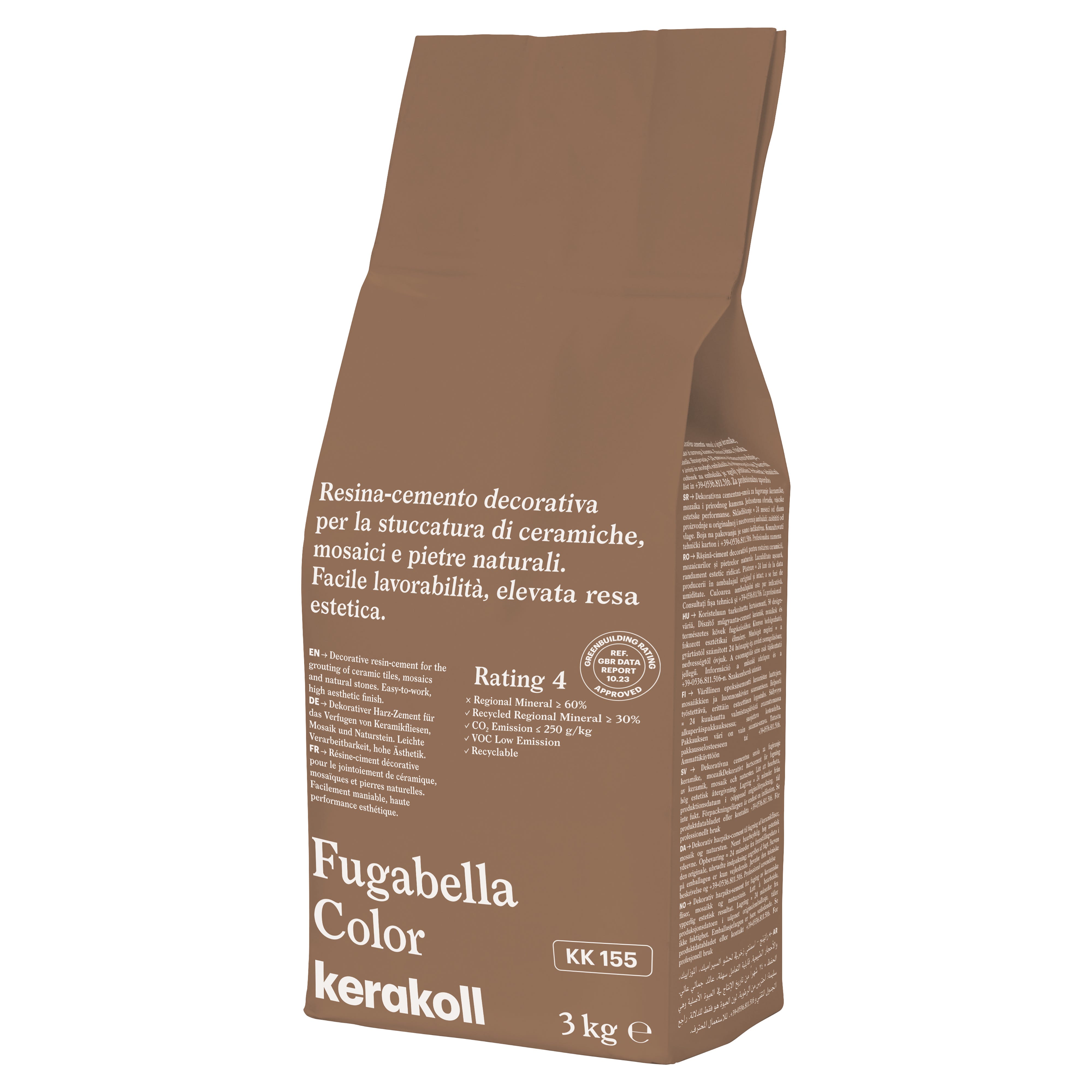 STUCCO FUGABELLA COLOR KERAKOLL KK 155 3kg FUGA 0-20 mm USO INTERNO ED ...