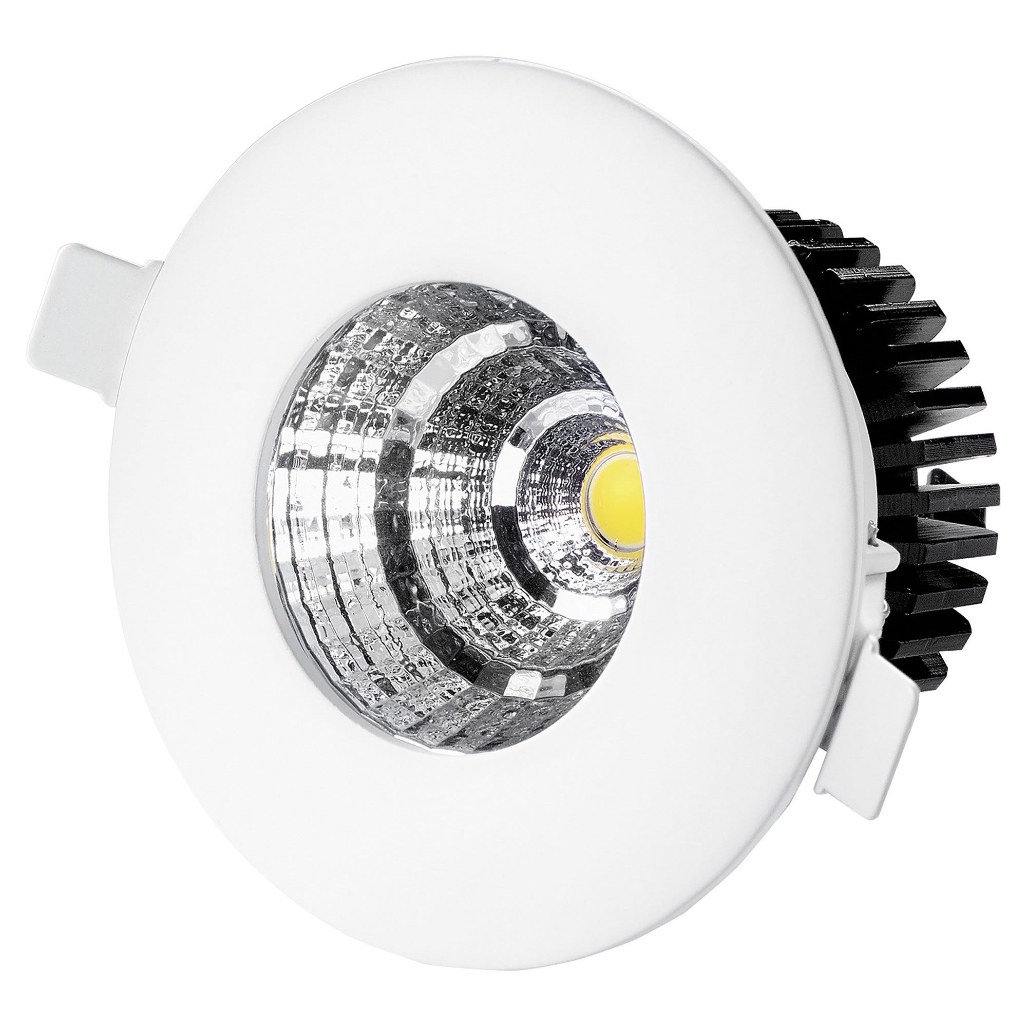 Faretto Da Incasso LED Trano Per Bagno IP44 - 8W Bianco Freddo 6000K - Foro 70mm - Profondità 30mm - 650 Lumen