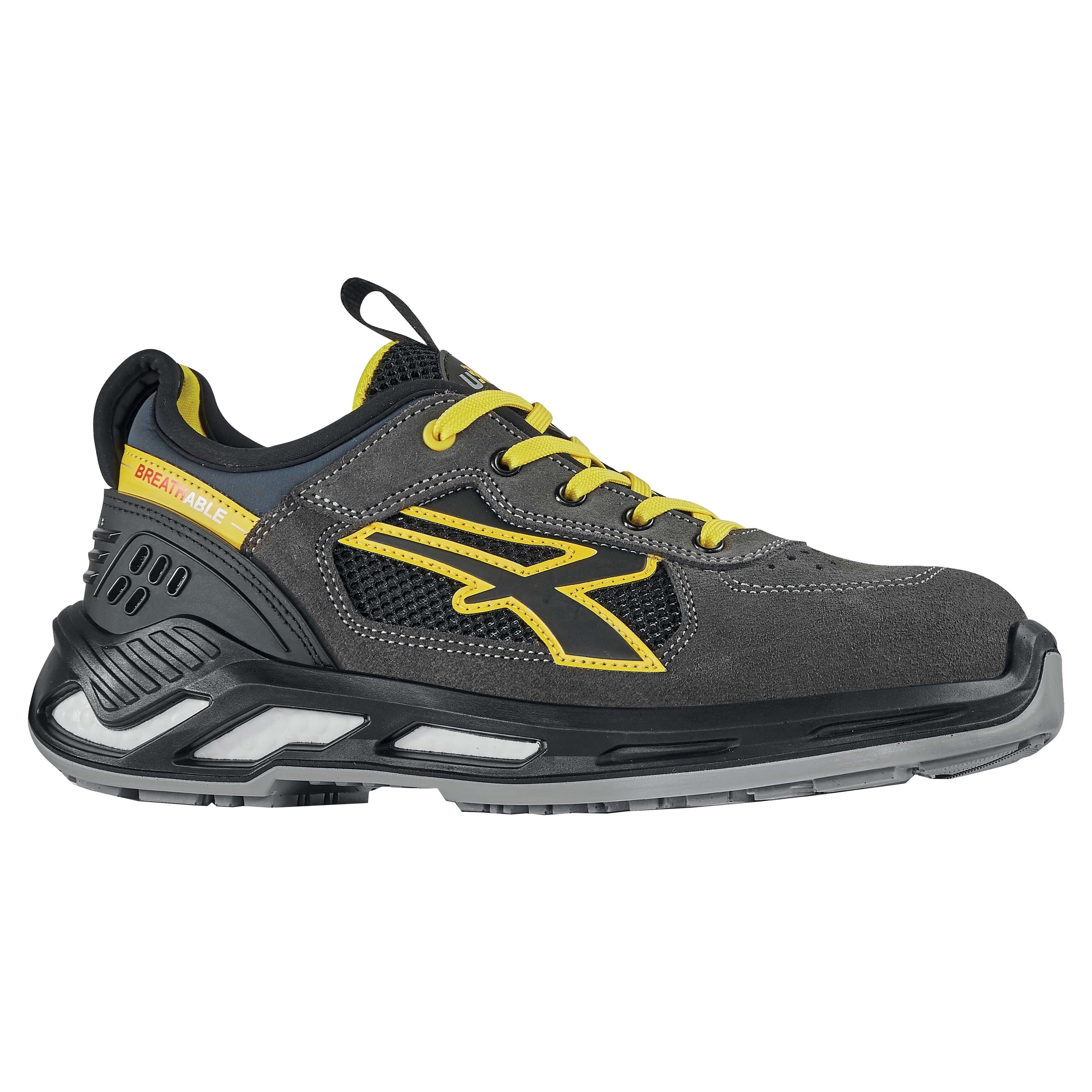 Scarpe Antinfortunistiche U-Power Red Lion S1P SRC | Basse Con Protezione | Grigio/Rosa, Taglia EU
