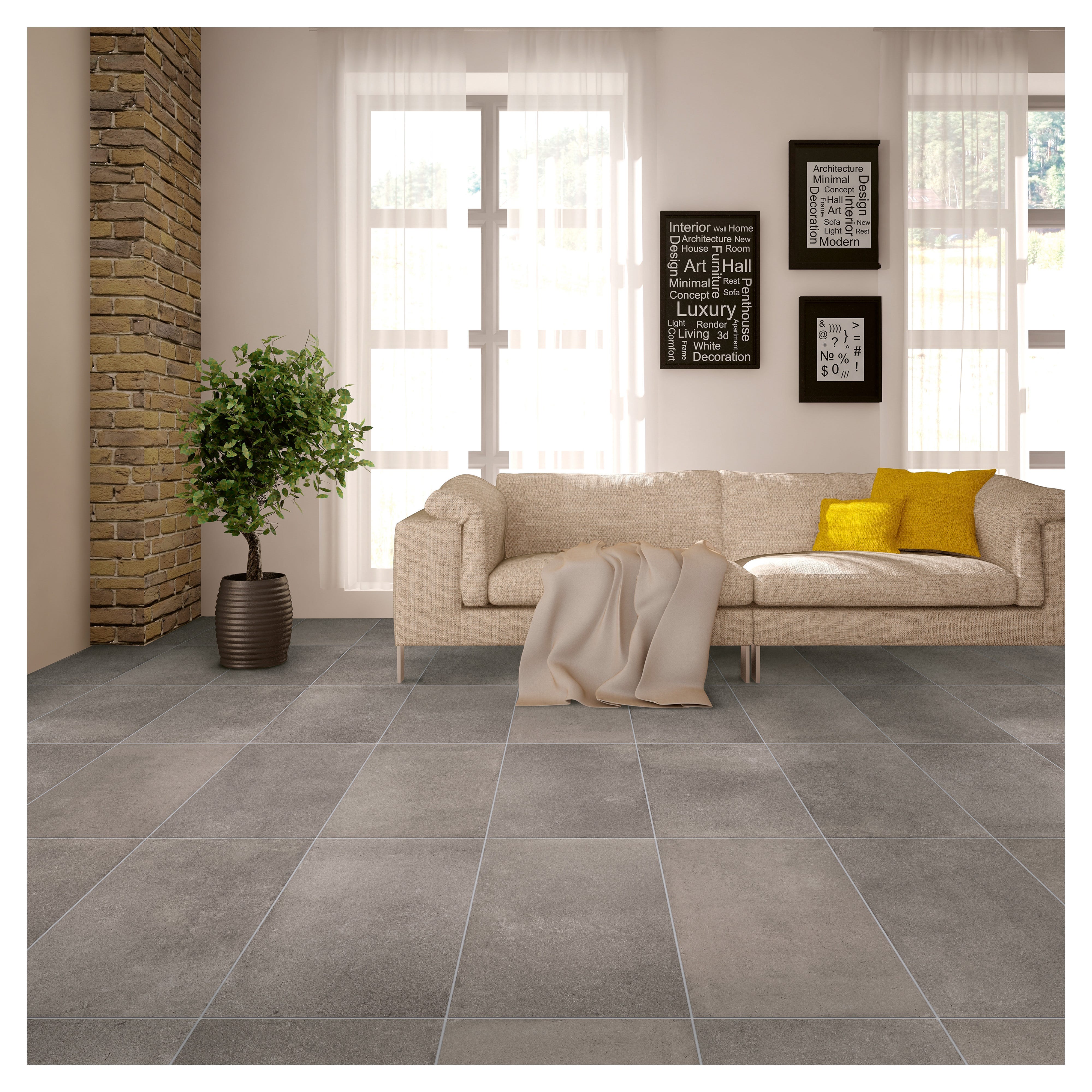 PAVIMENTO INTERNO ZCEMENT PEARL 30x60x0,8 cm PEI3 MONOCOTTURA