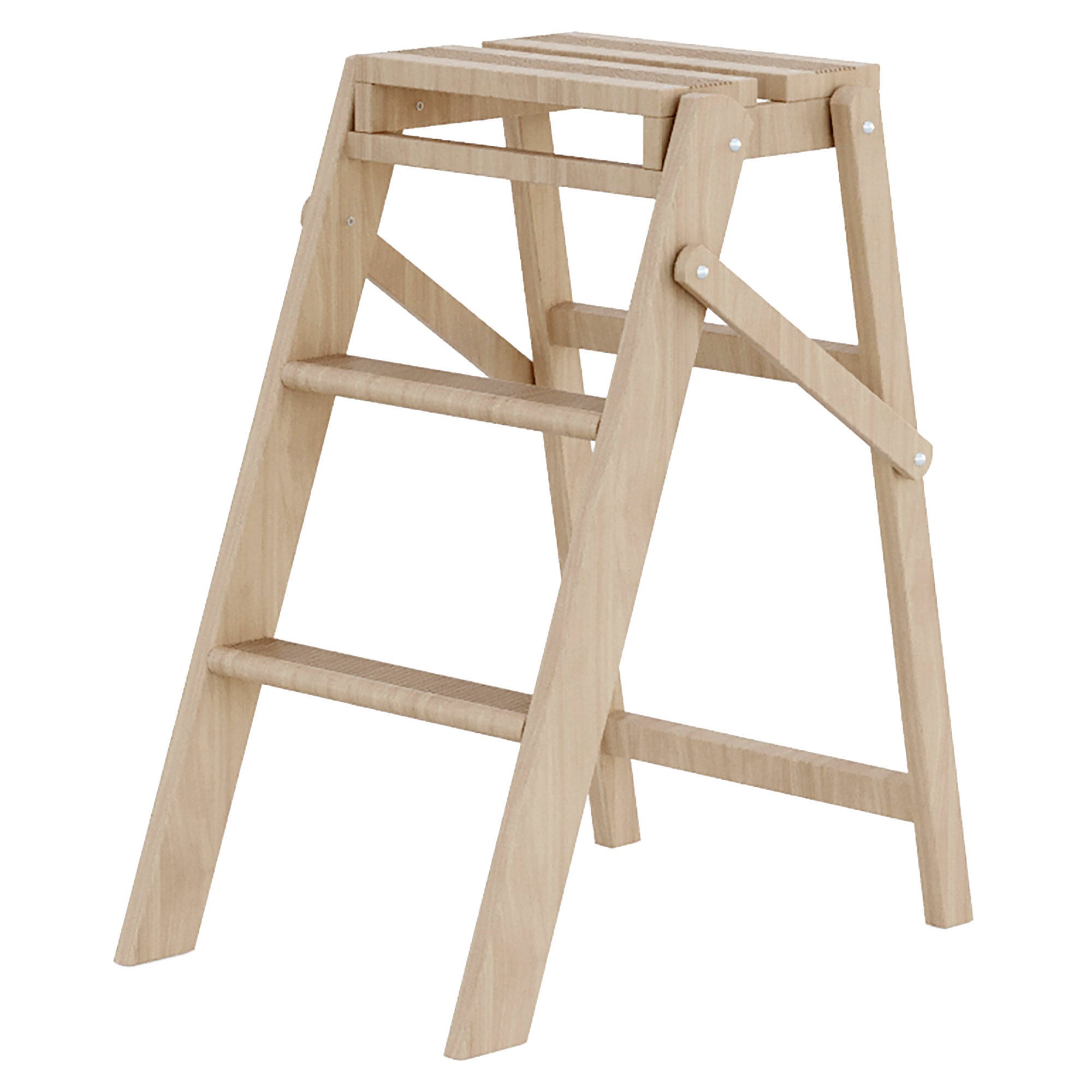 SGABELLO GRADINI PIEGHEVOLE PESO 3,2 kg PORTATA 120 kg IN LEGNO