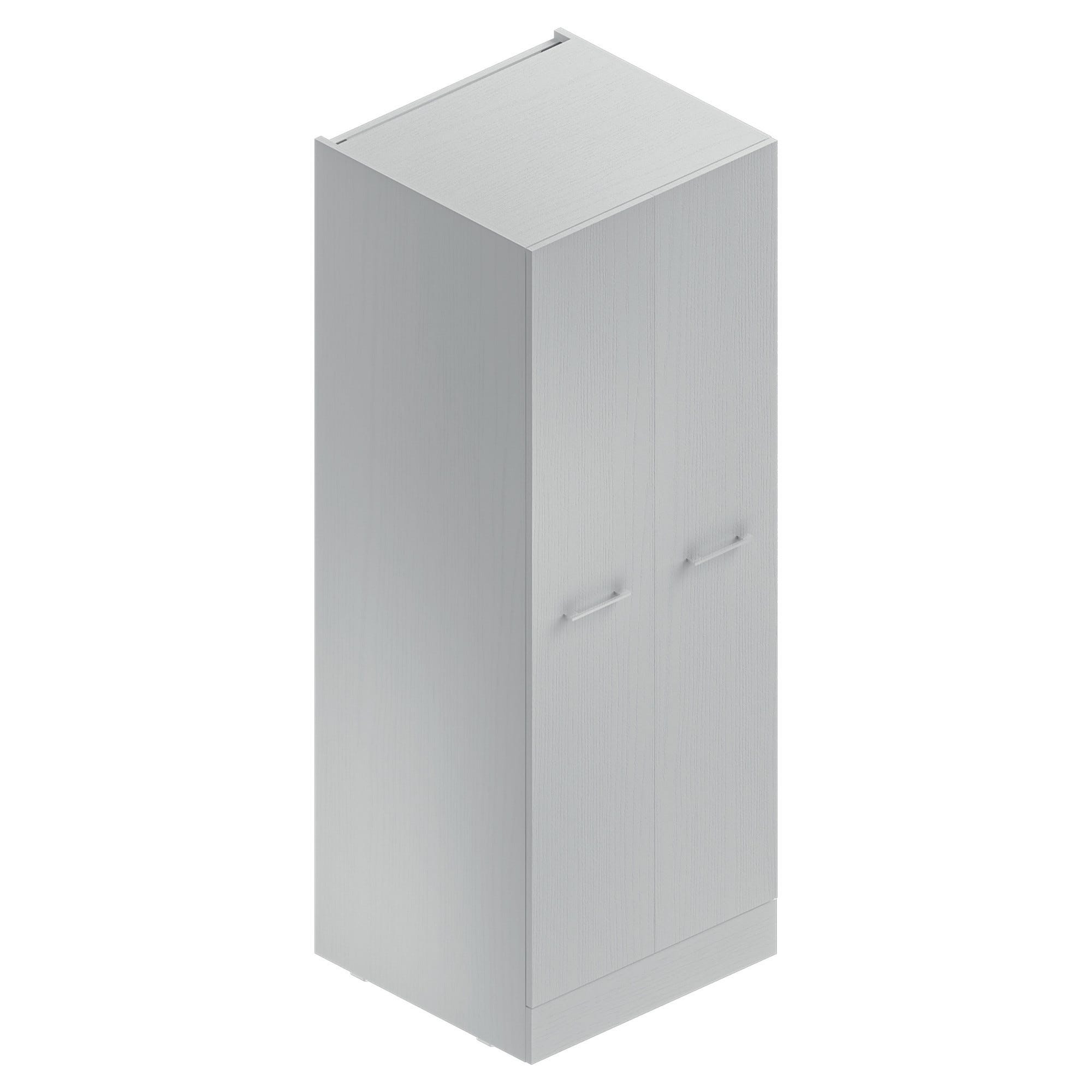 Colonna Per Lavatrice E Asciugatrice - Mobile Lavanderia Con Mensole E Ante, Colore Bianco