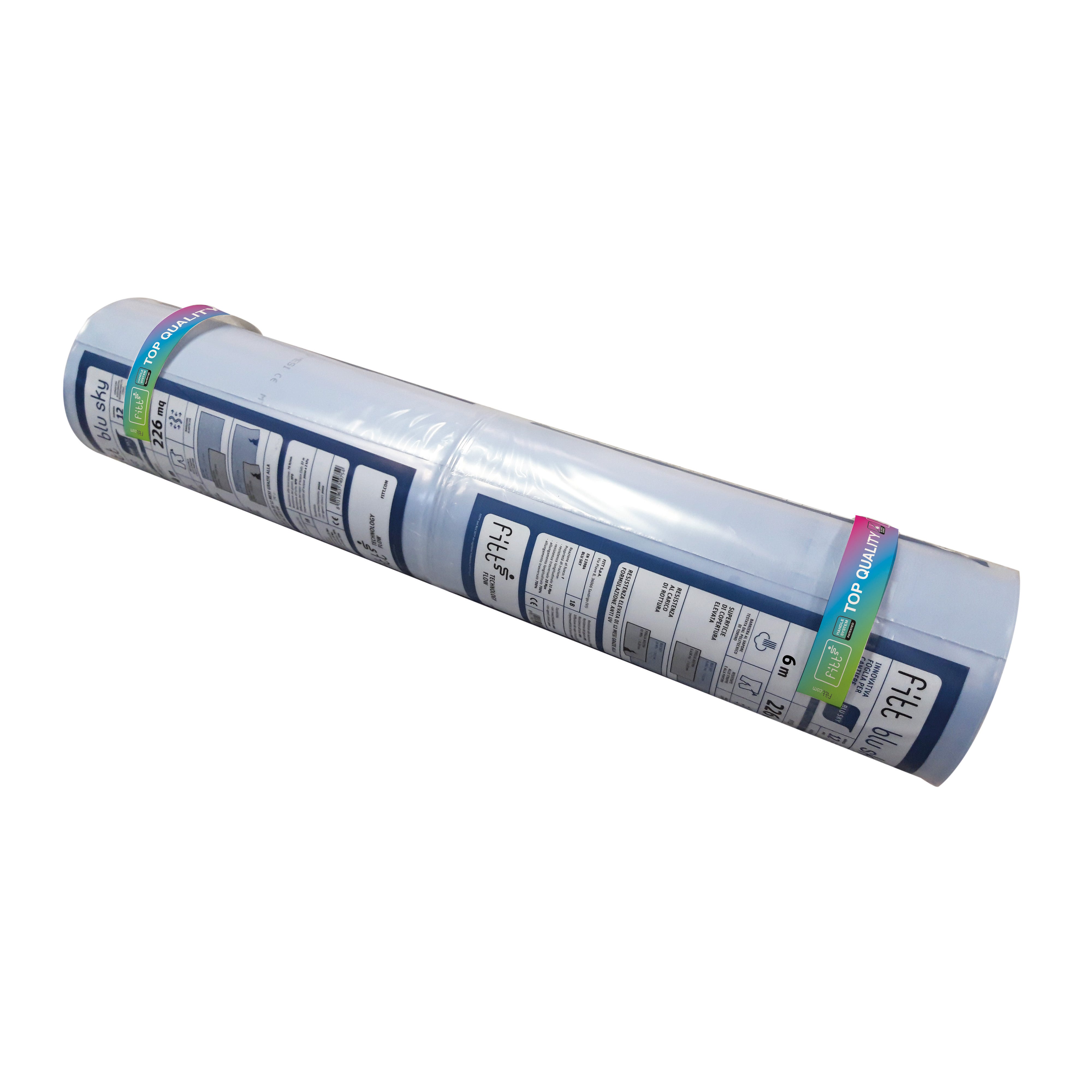 Tenda da sole retrattile in alluminio e tessuto blu e bianco, 4,5 x 3 m