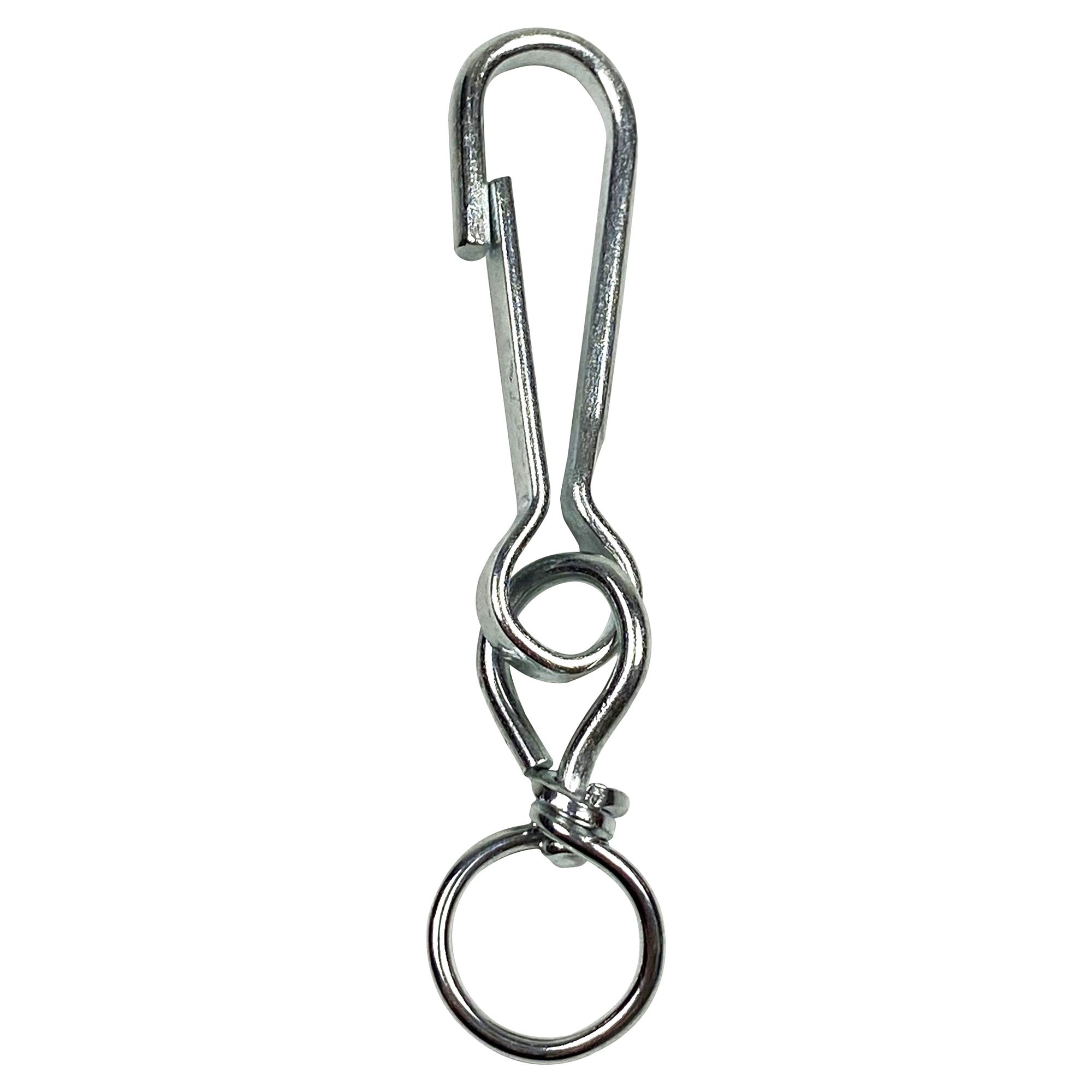 6 Moschettoni In Alluminio 7,6 Cm A Forma Di D Con 6 Portachiavi - Leggeri E Resistenti, Carico Max 22,7 Kg - 4