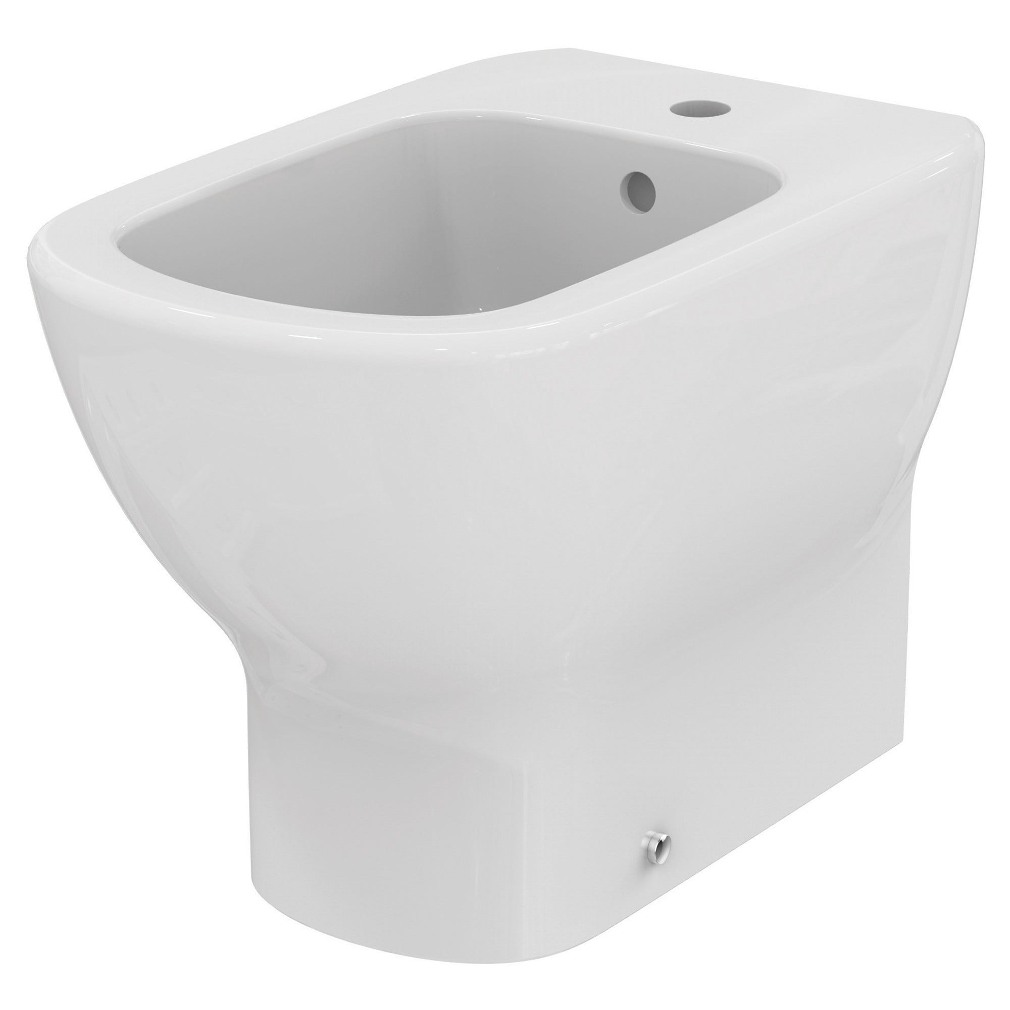 BIDET IDEAL STANDARD SERE IDEALMOOD A TERRA FILO MURO IN CERAMICA BIANCA