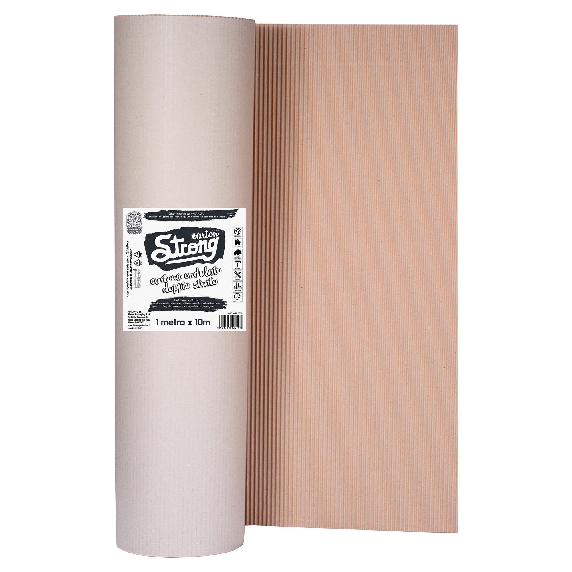 Cartone Marrone Ondulato Un Foglio Di Carta Testurizzato Per Texture O Sfondo, Ondulato, Cartone - Foto 3