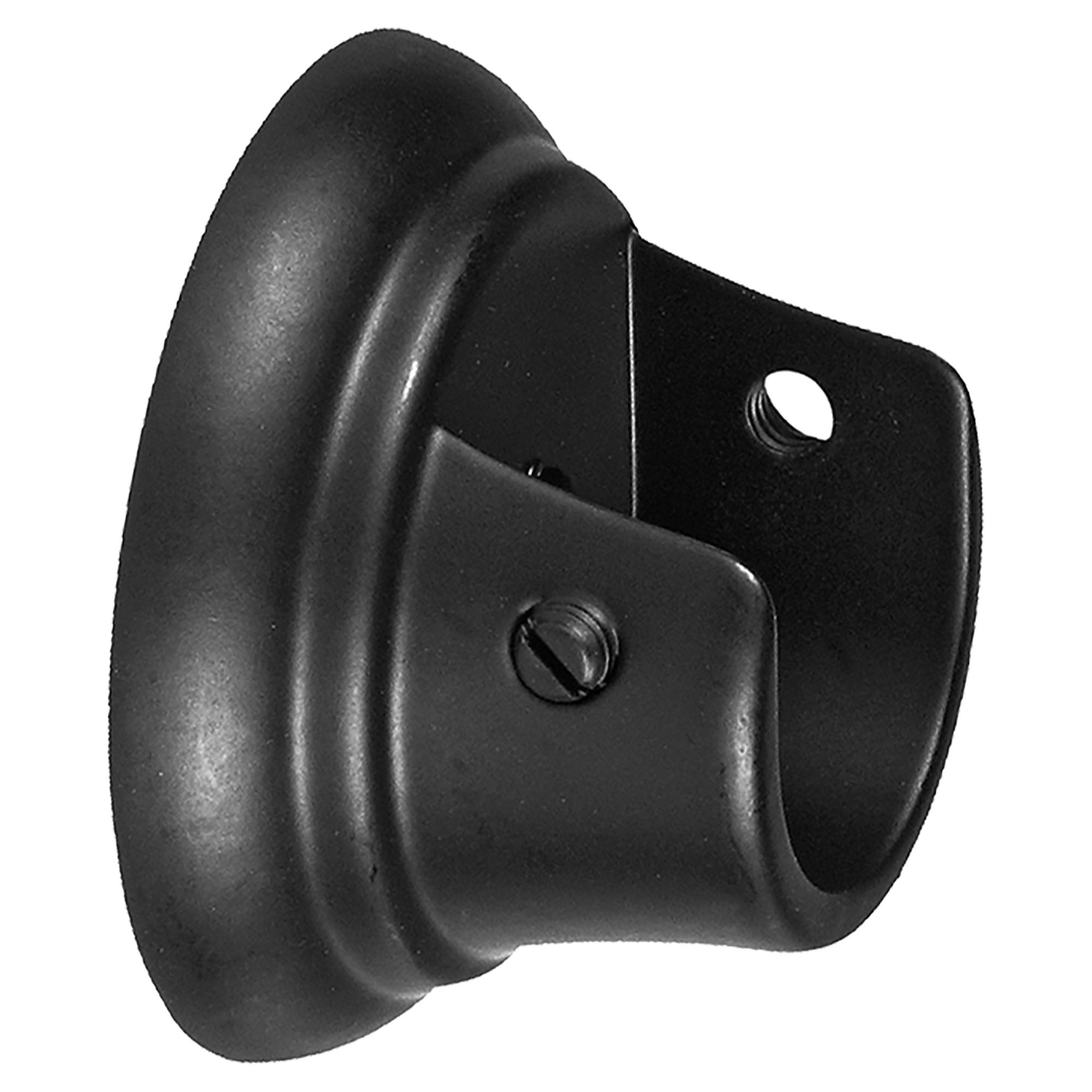 Luance Supporti Per Bastone Tenda 50mm - Diametro 20mm, Colore Nero/Argento, Confezione Da 2