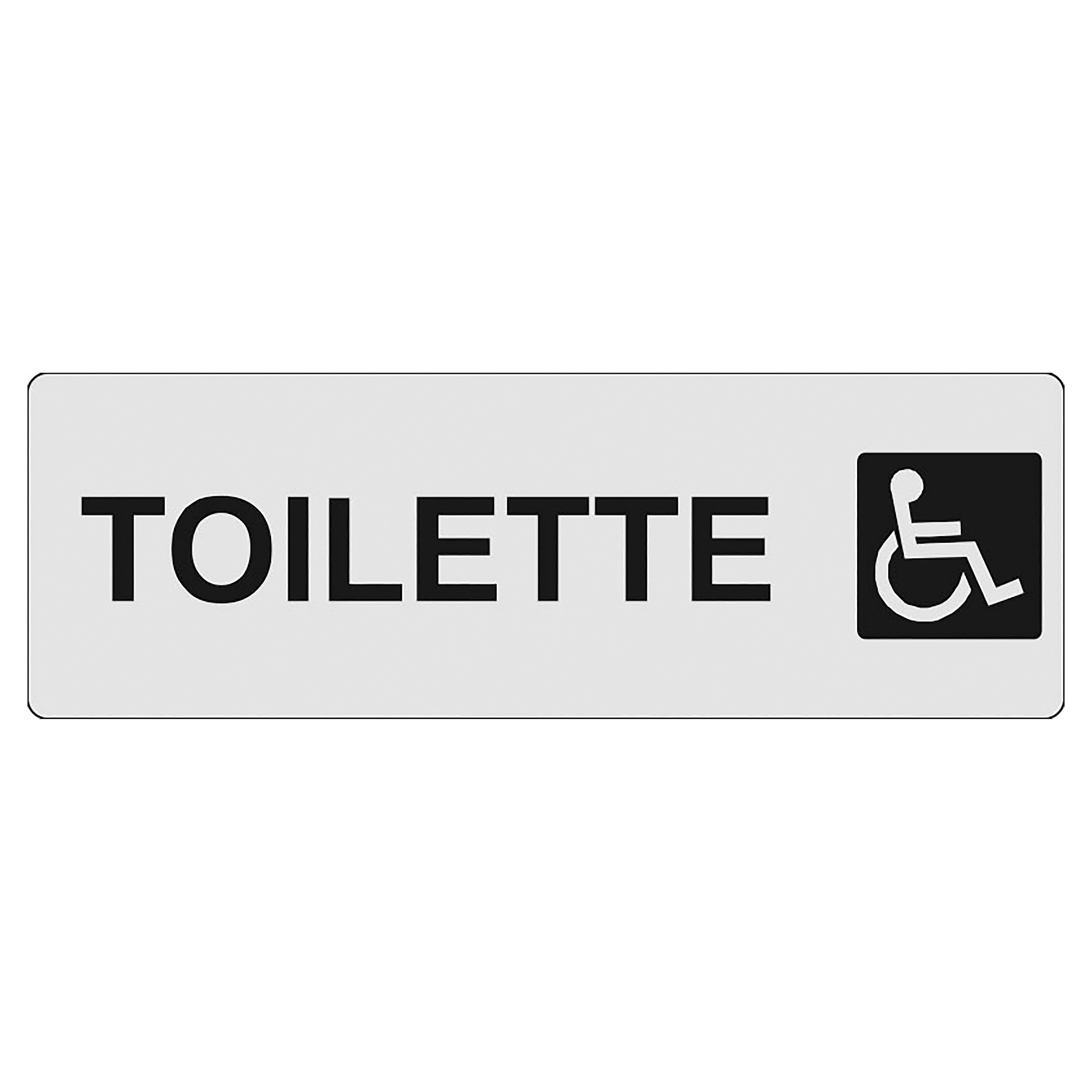 Durable Pittogramma WC Disabili – Adesivo Quadrato In Acciaio Inox Spazzolato, Simbolo Serigrafato, Antigraffio – Per Porte E Segnaletica - 3