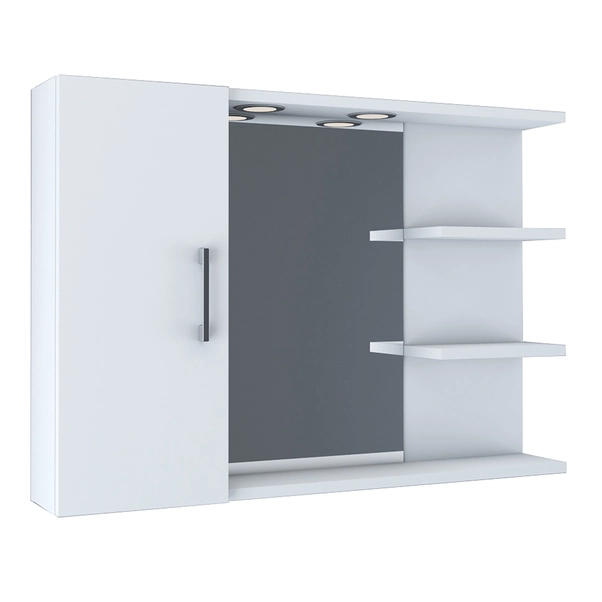Schildmeyer Carlos - Armadietto a specchio, materiale a base di legno, 43,5 cm, antracite Schildmeyer Carlos - Armadietto a specchio, materiale a base di legno, 43,5 cm, antracite