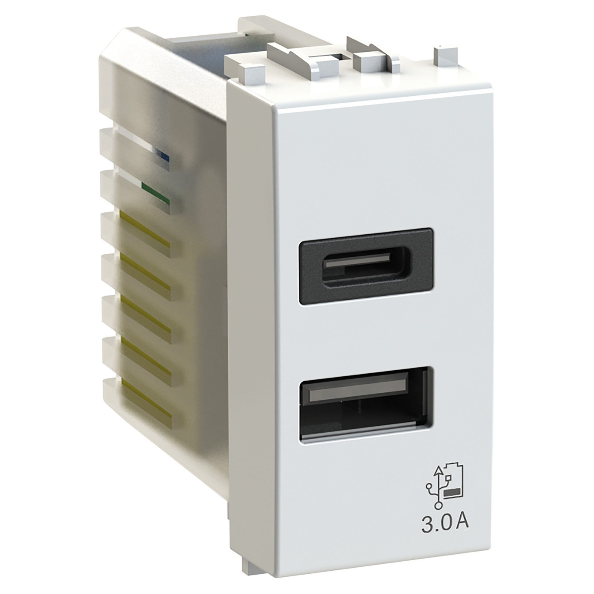 Fanton caricatore doppia presa USB AA 5V 2,4A compatibile Vimar Idea