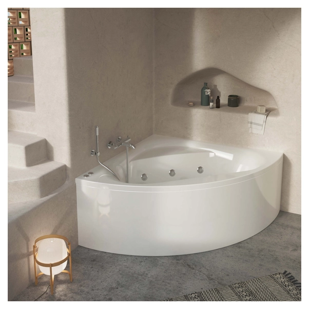 Sopravasca Angolare Fino A 170 Cm Con Profili Bianchi In Acrilico Trasparente - Foto 3