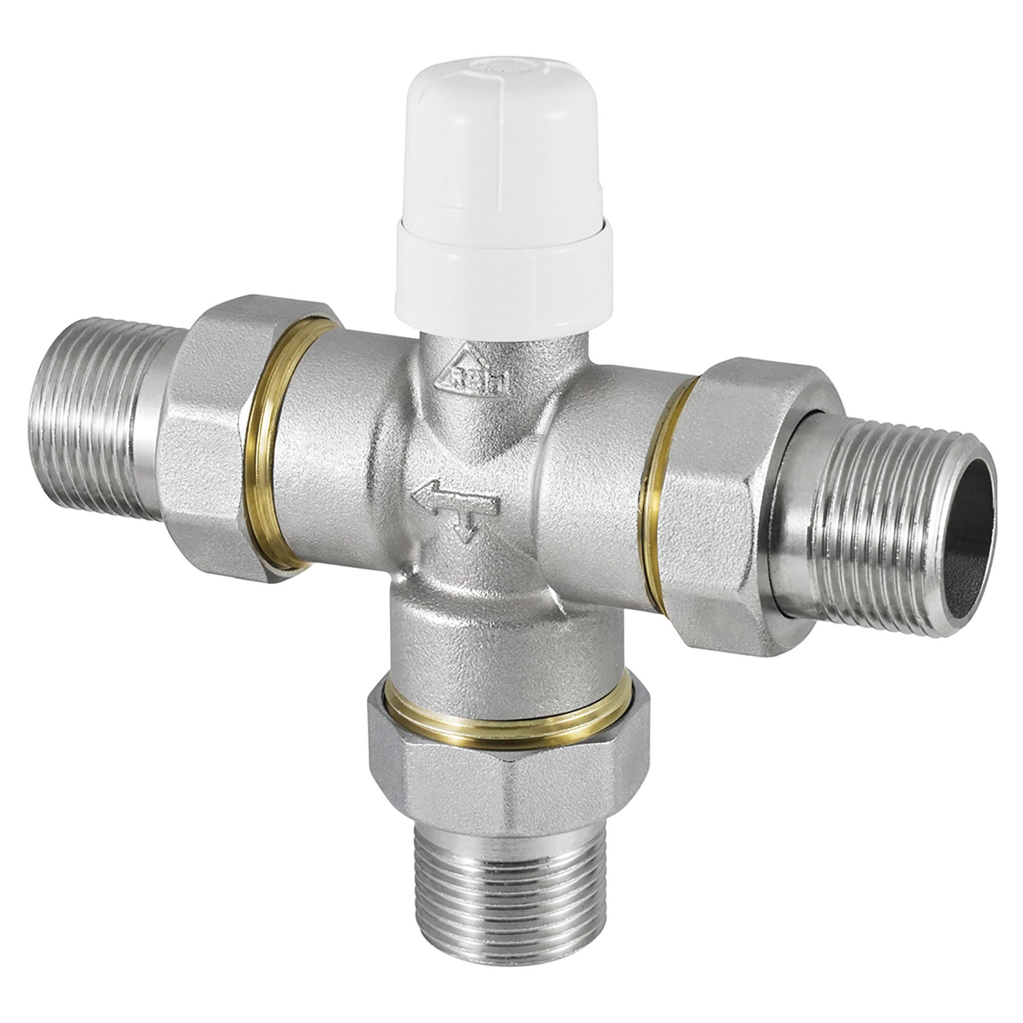 Valvola A Sfera Tre Vie 1" Ottone Cromato - Foto 8