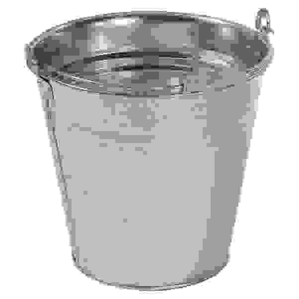 SECCHIO IN ACCIAIO ZINCATO 10 l