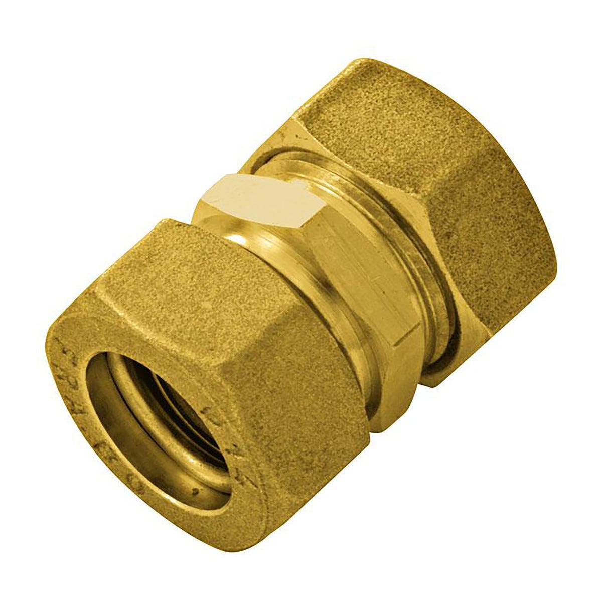Sourcing Map Raccordo A Compressione Dritto In Ottone - Filettatura Femmina G1/2 X Tubo 10 Mm, Adattatore Per Acqua E Olio