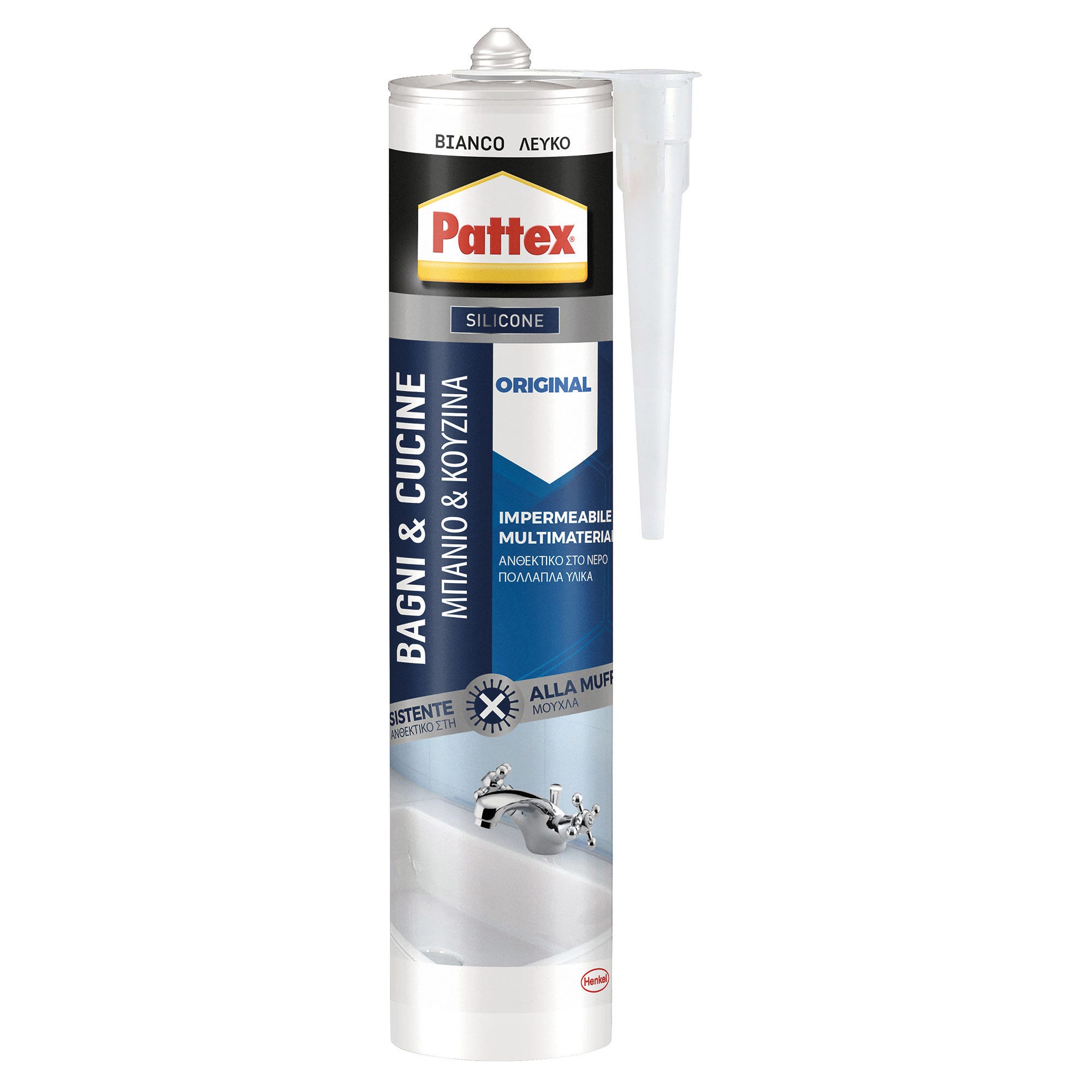 4 Tubi Di Silicone Sanitario Bianco 280 Ml – Antimuffa Per Cucina E Bagno, BATIFIX - copertina