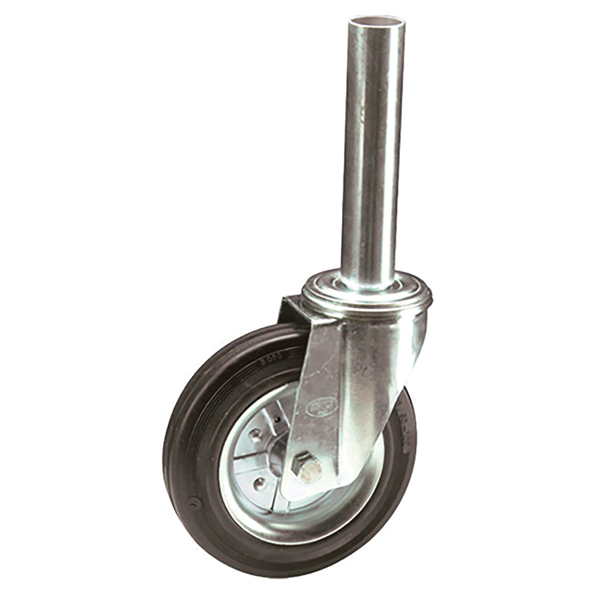 P4U - Ruota di sostegno Bugrado, con cuscinetto a pressione, 150 kg, 48 mm, per rimorchio roulotte