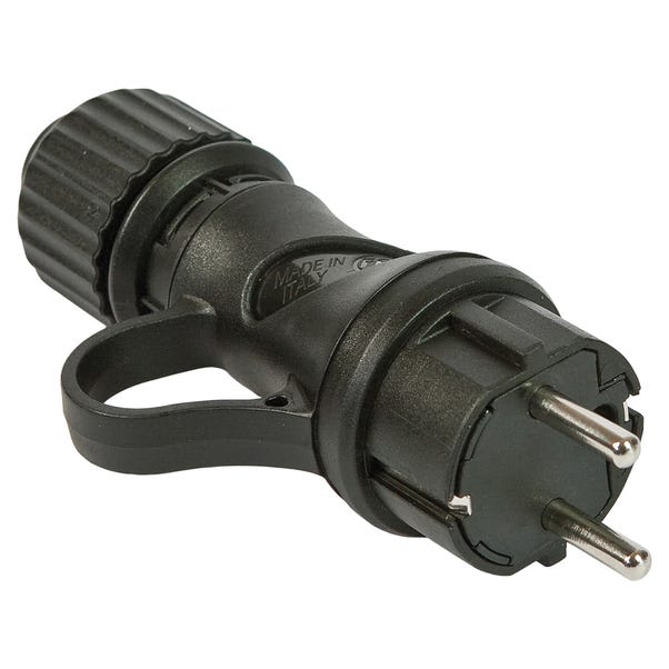 Perel Spina Di Prolunga Resistente IP44 In Gomma - 16A 3500W - Per Uso Esterno Ed Interno