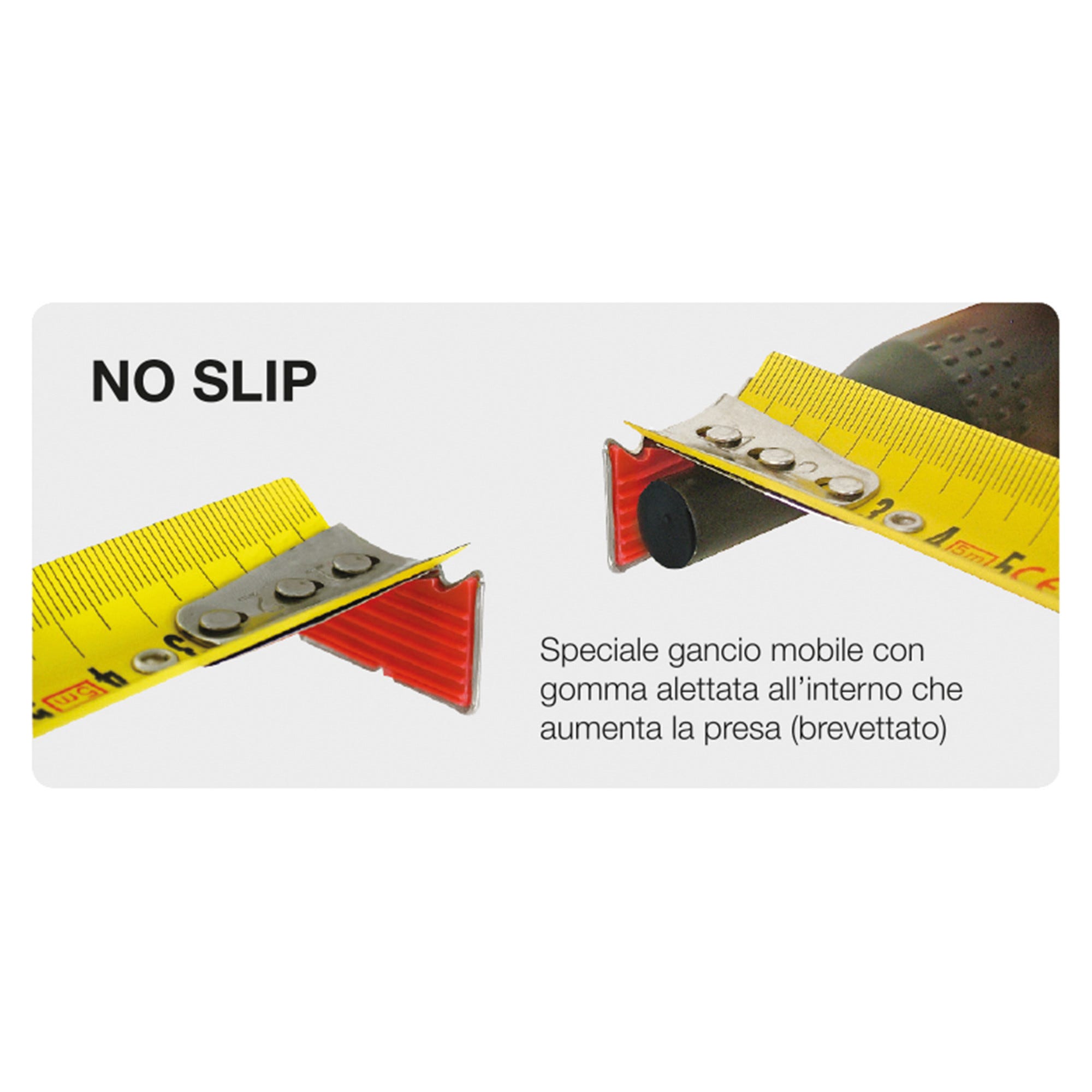 Flessometro BMI Twocomp 8m X 25mm - Nero/Rosso, Resistente Agli Urti - Foto 5