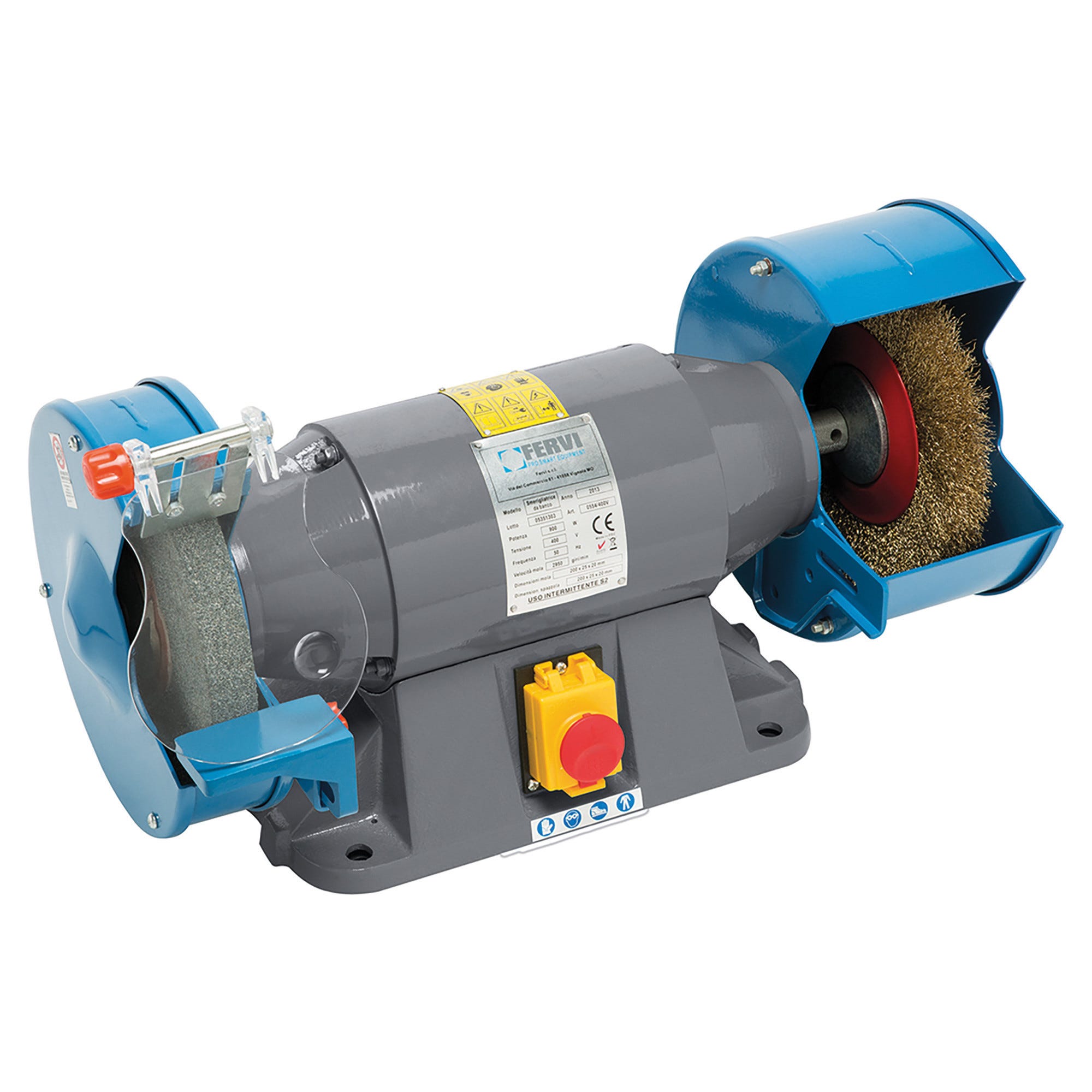 Smerigliatrice Combinata Da Banco TC-WD 150/200 | Con Vaschetta Acqua | Colore Rosso - Foto 6