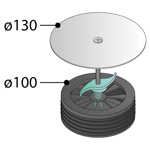 Tappo Ad Espansione Imbuto Con Griglia 100mm - Per Ventilazione E Scarichi - Foto 5