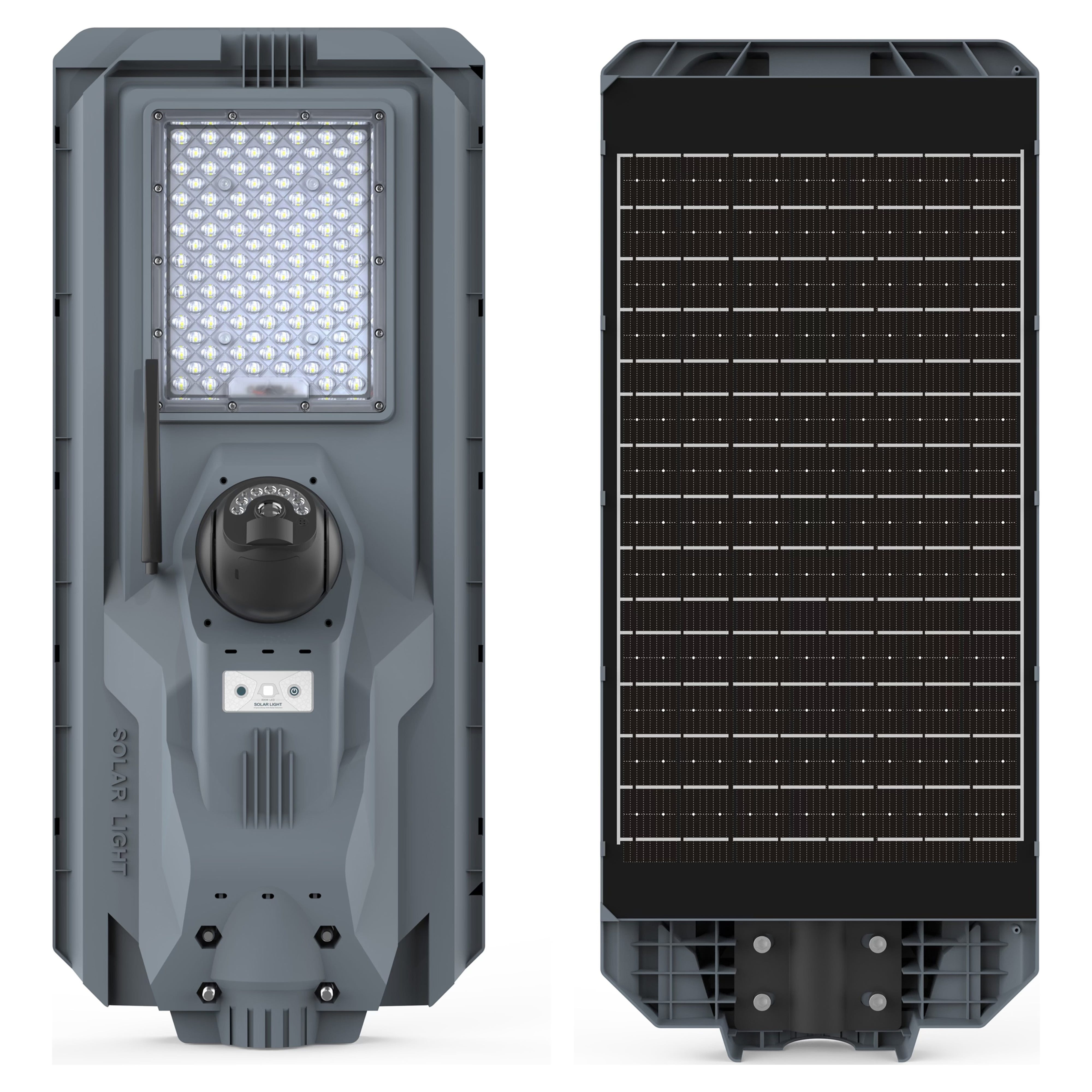 Faretto Solare LED Con Sensore Di Movimento E Finta Telecamera - Luce Esterna Ultra Luminosa 200 Lumen, Resistente Alle Intemperie