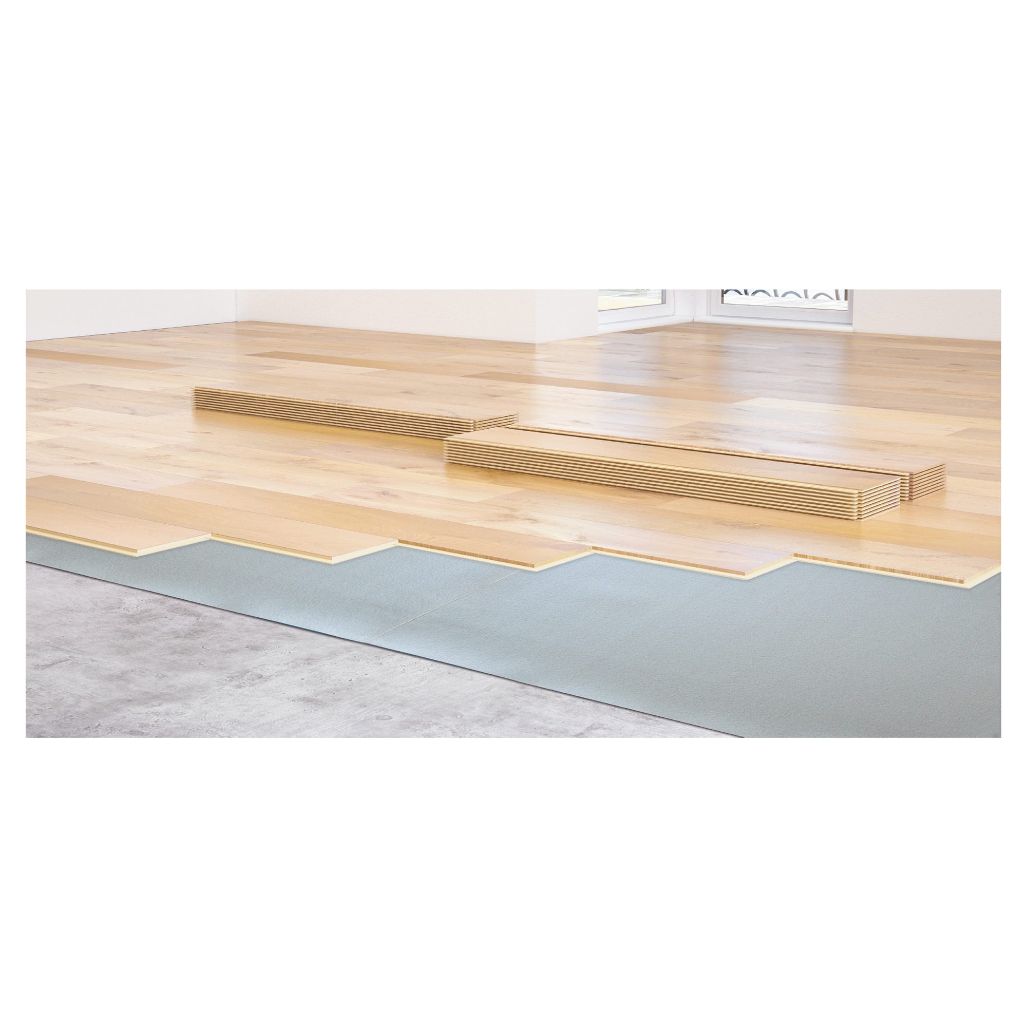 Materassino Sottopavimento Per Laminato - Spessore 2 Mm, 120 Cm X 25 M | Fonoassorbente E Antiumidità - Foto 1