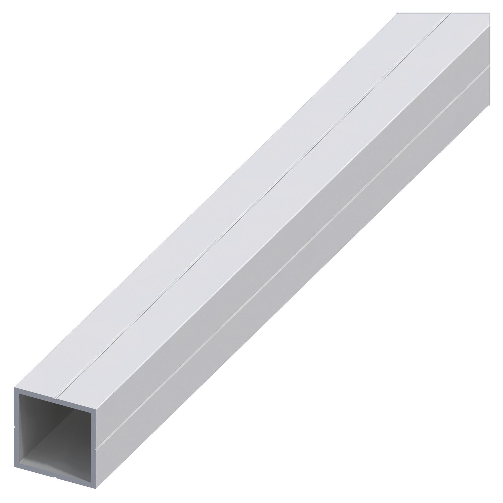 TUBO QUADRO ALLUMINIO ANODIZZATO 30x30x1,2 mm 1 m ARGENTO